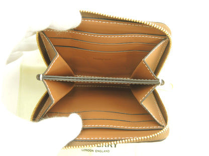 Burberry portafoglio piccolo con cerniera a quadri beige, portafoglio con cerniera perimetrale, ottime condizioni@ 4