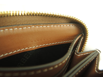 Burberry portafoglio piccolo con cerniera a quadri beige, portafoglio con cerniera perimetrale, ottime condizioni@ 4