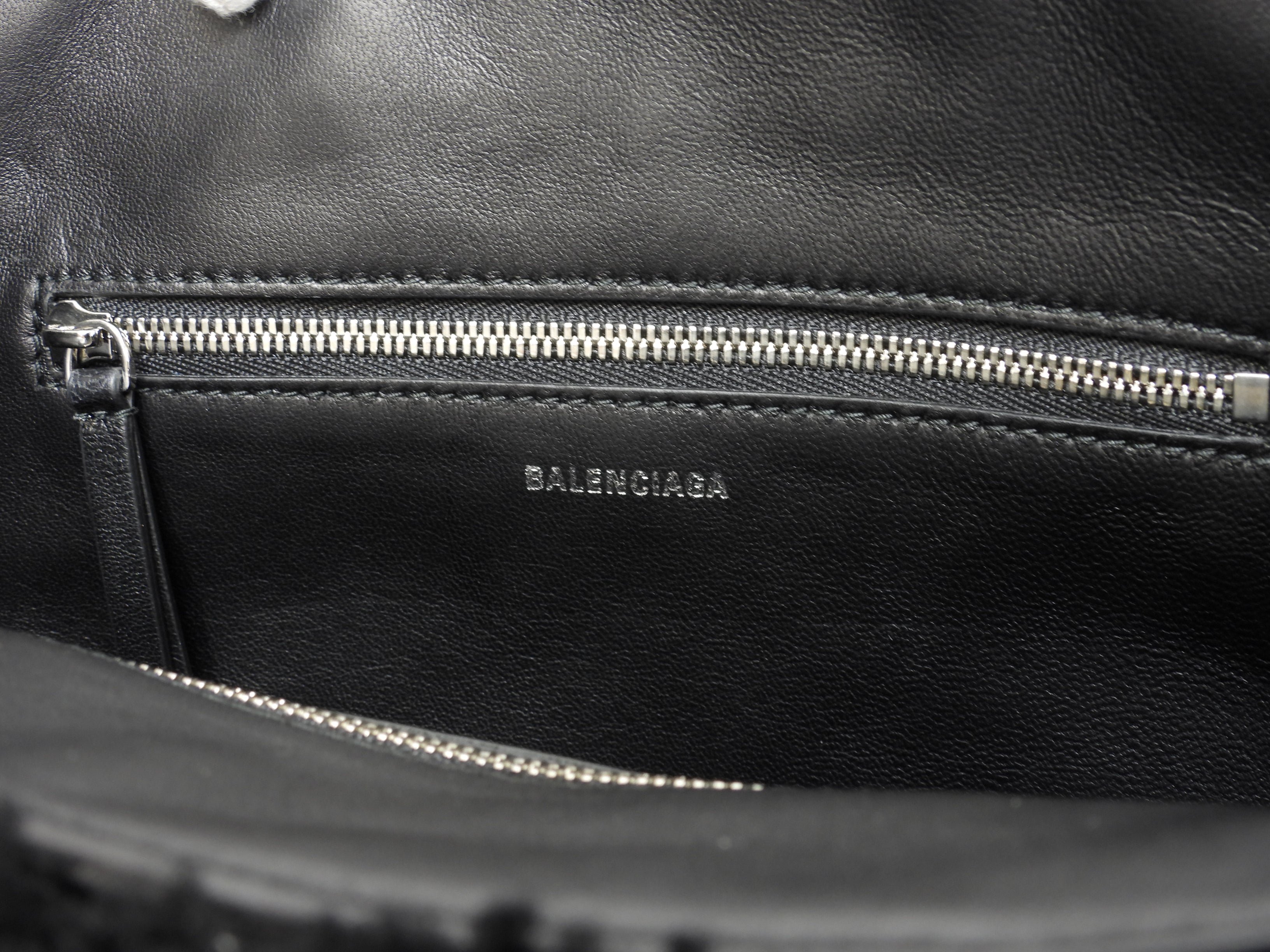Borsa a mano Balenciaga Everyday tote in pelle di montone, bianca e nera, con tracolla, come nuova @ 30