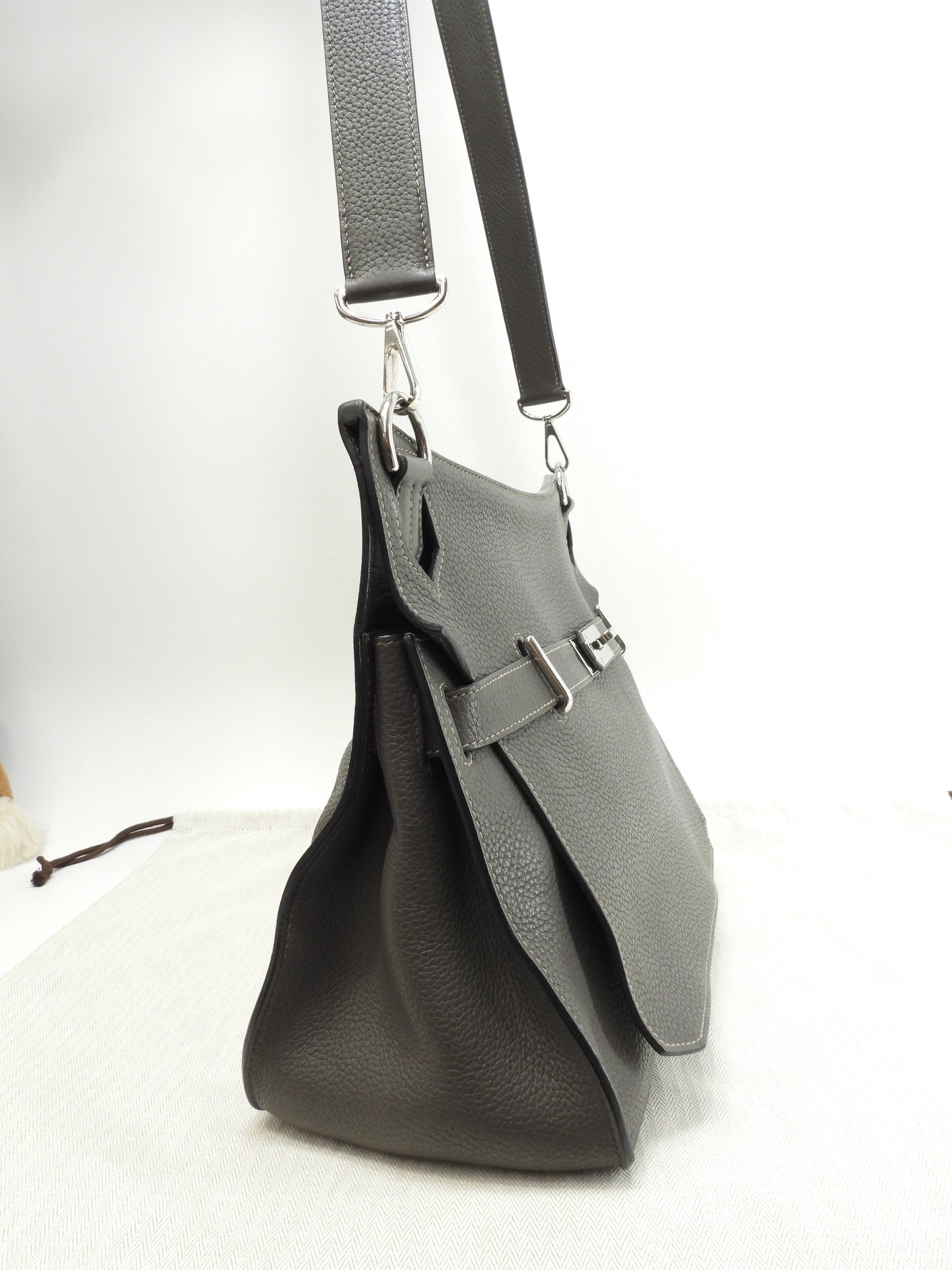 エルメス ジプシエール34 トゴレザー エタン 斜め掛けショルダーバッグ 美品@□M