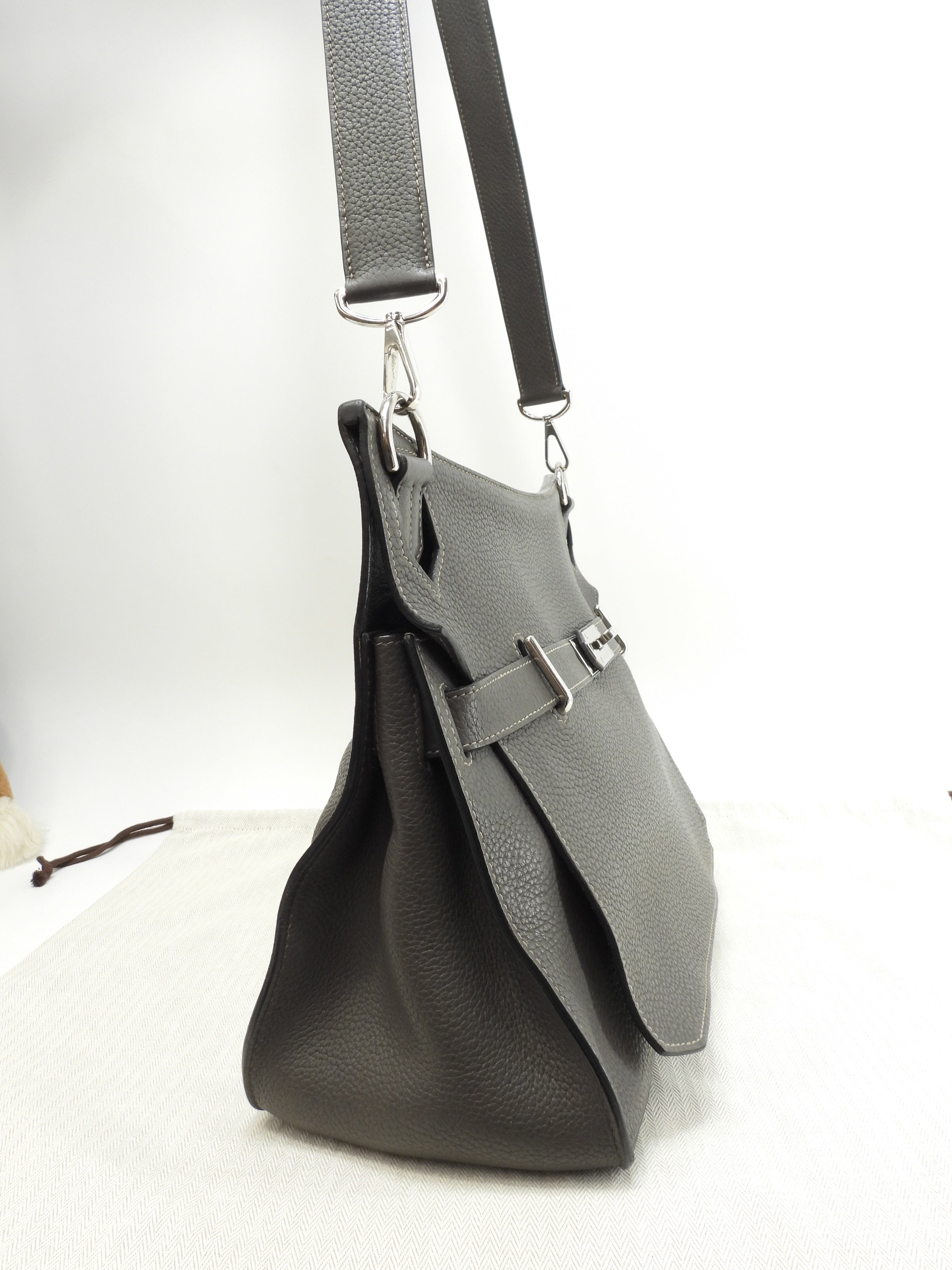 エルメス ジプシエール34 トゴレザー エタン 斜め掛けショルダーバッグ 美品@□M