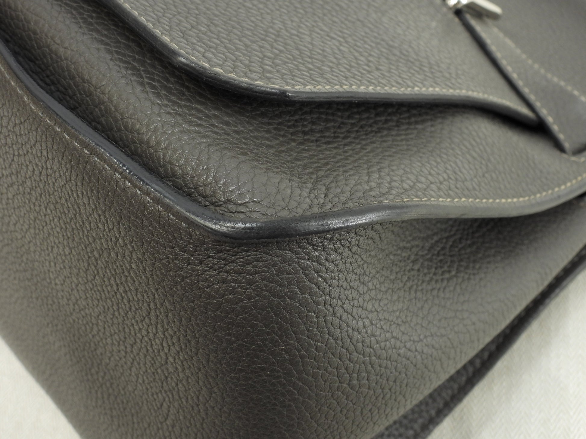 エルメス ジプシエール34 トゴレザー エタン 斜め掛けショルダーバッグ 美品@□M