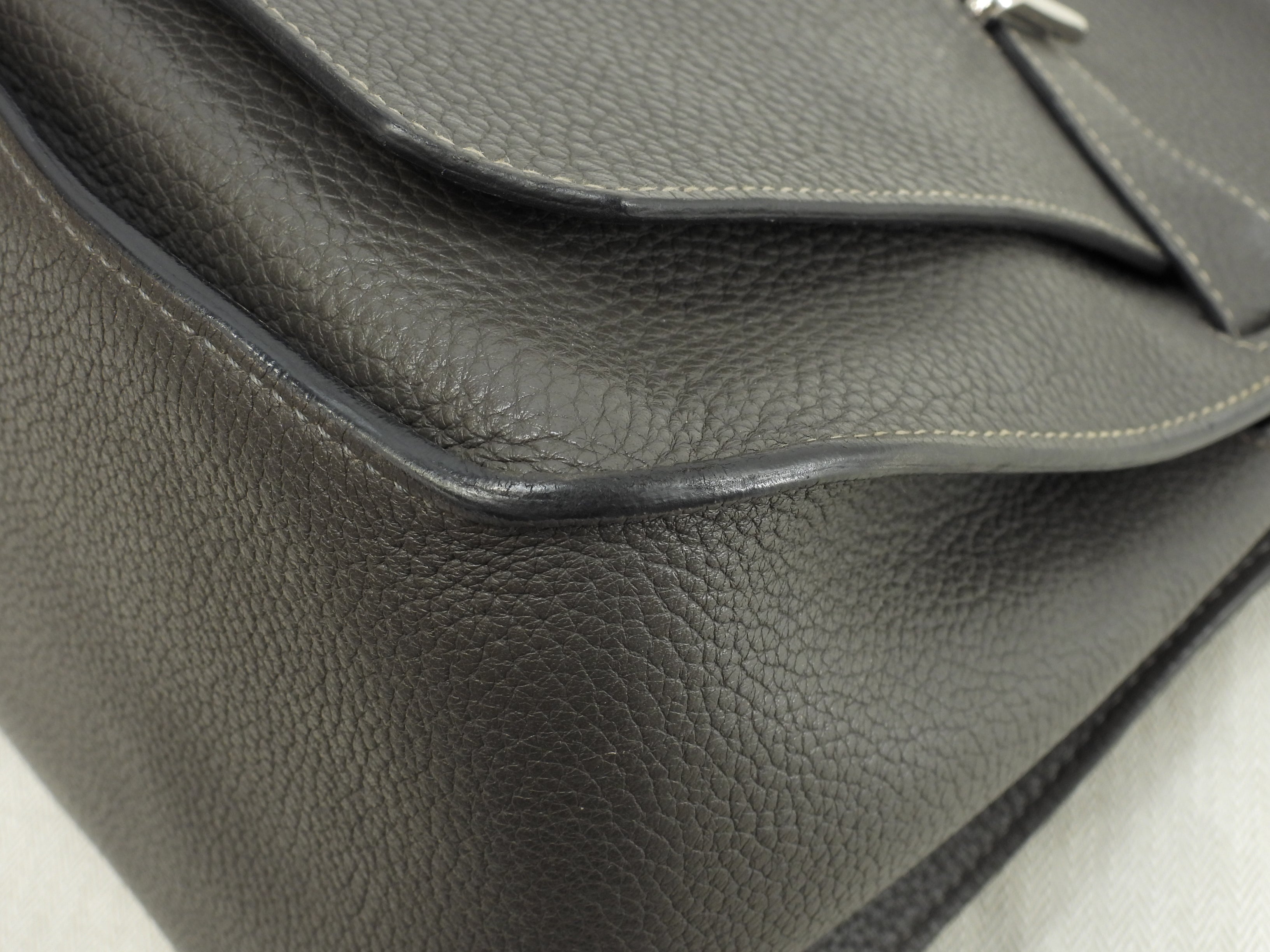 エルメス ジプシエール34 トゴレザー エタン 斜め掛けショルダーバッグ 美品@□M