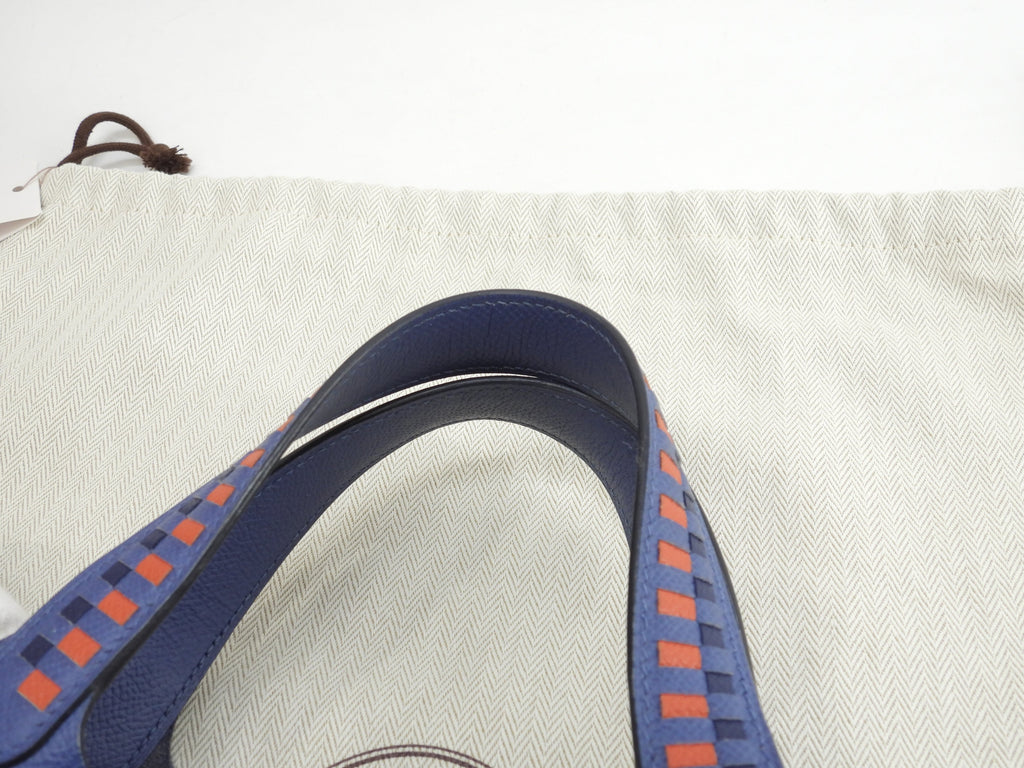 Hermès Picotin Lock PM Tressage Epsom Blu Borsa a mano Ottime condizioni@C 4