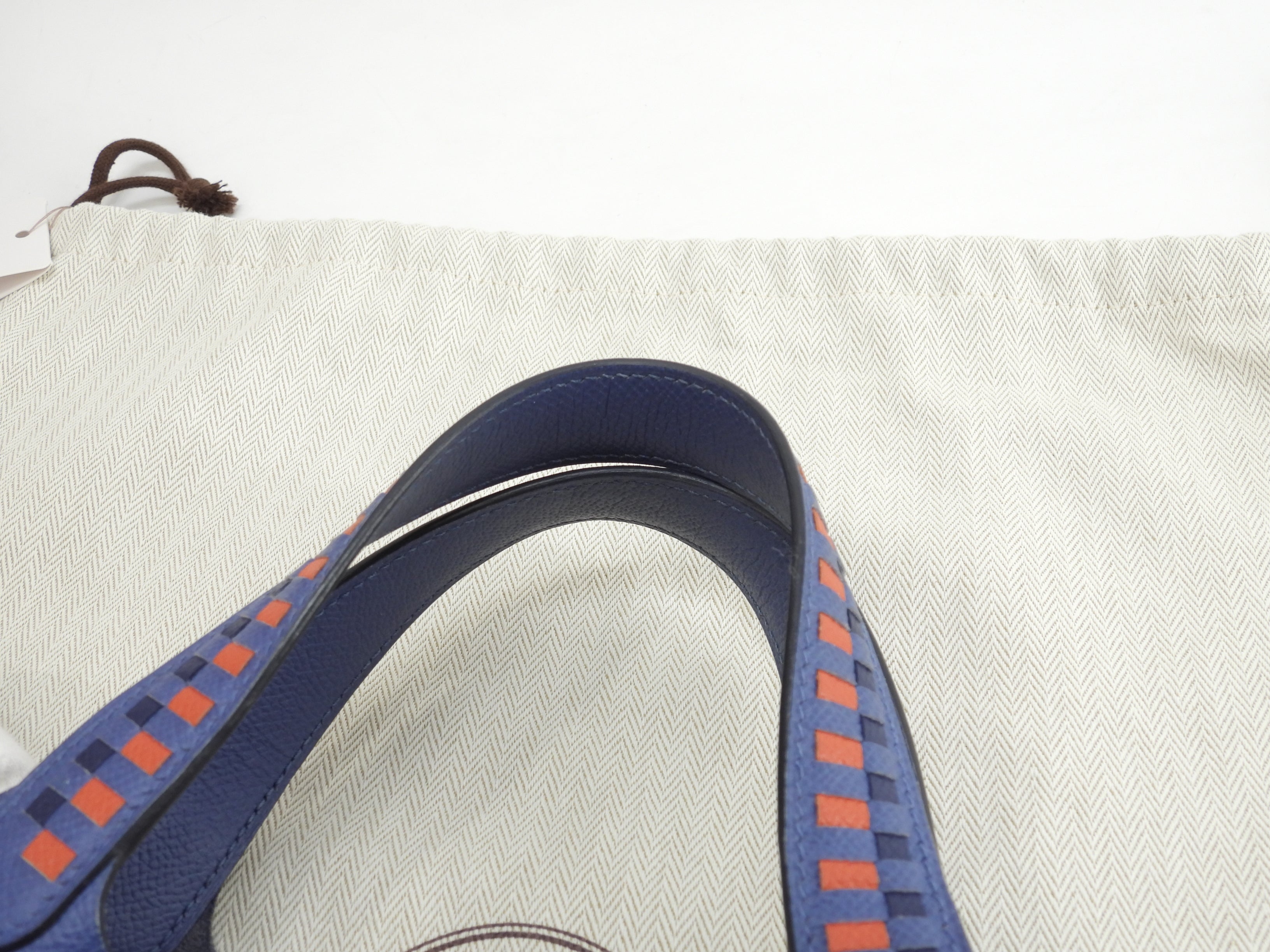 Hermès Picotin Lock PM Tressage Epsom Blu Borsa a mano Ottime condizioni@C 4