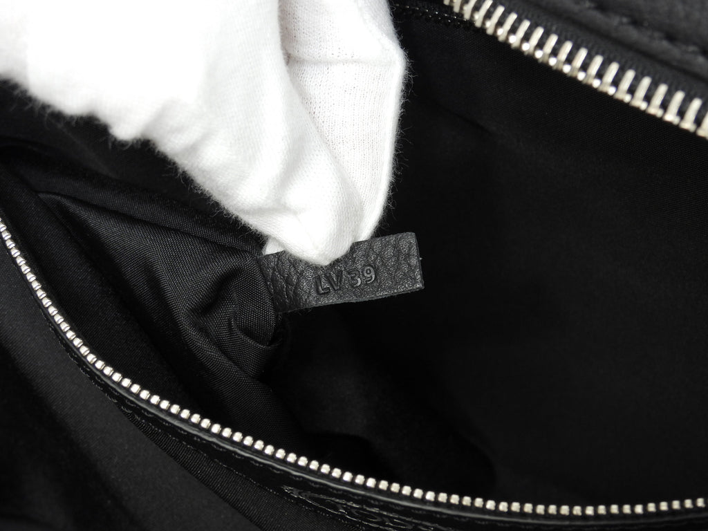 Tods borsa tote media in pelle stampata nera, borsa a tracolla e a mano, come nuova@ 96