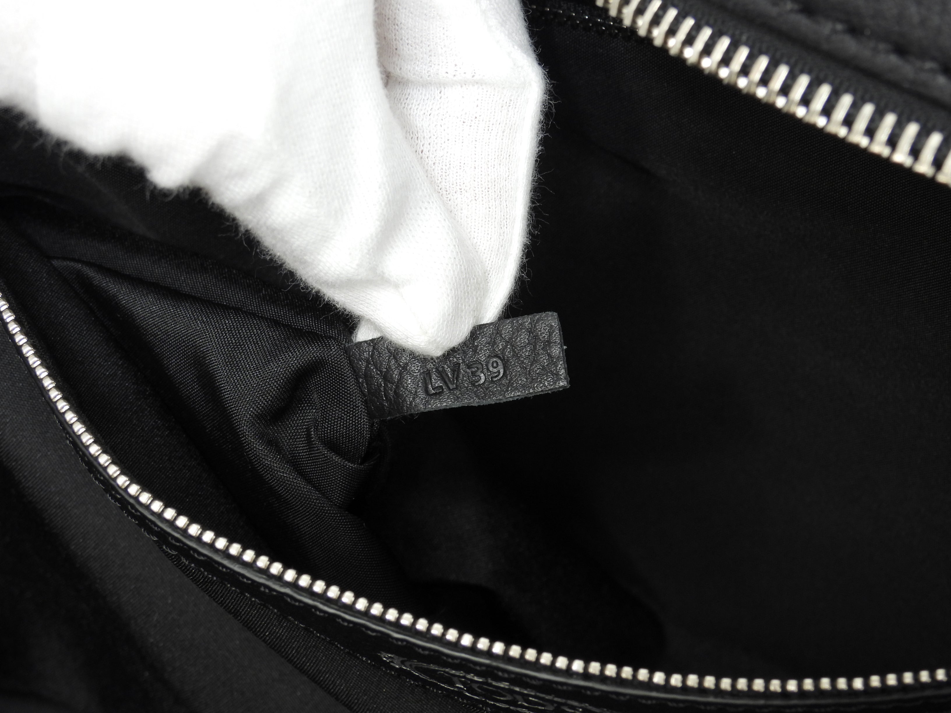 Tods borsa tote media in pelle stampata nera, borsa a tracolla e a mano, come nuova@ 96