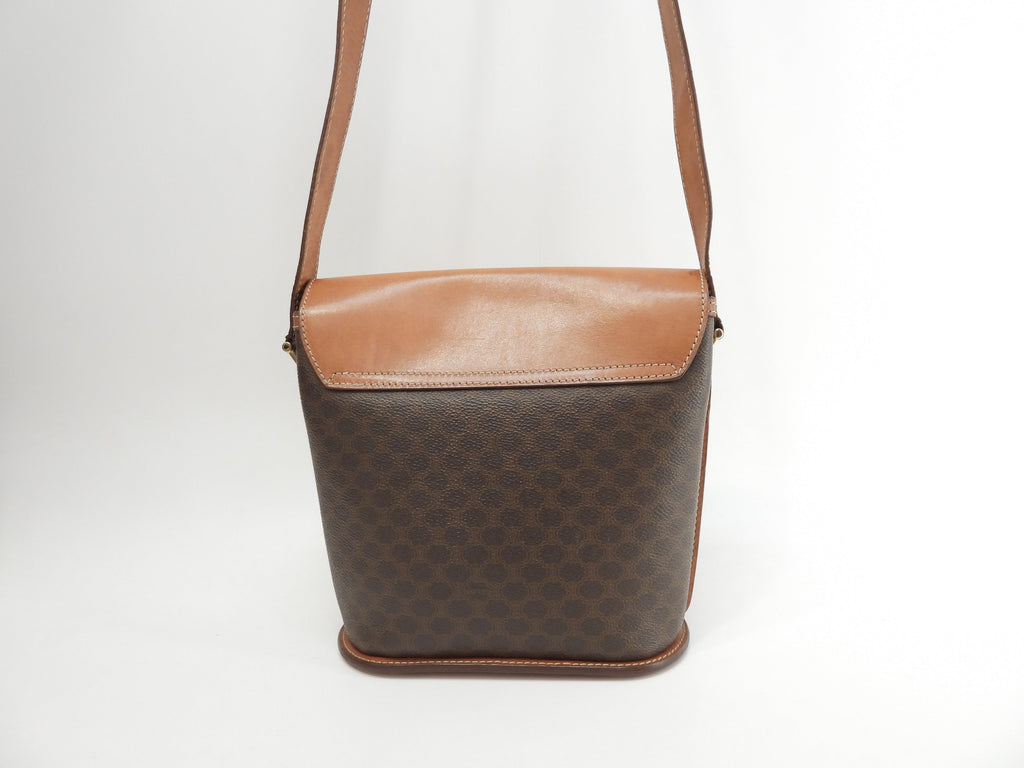 Celine Pochette, pelle sul lembo, Macadam marrone, borsa a tracolla, Trionfo@M91*