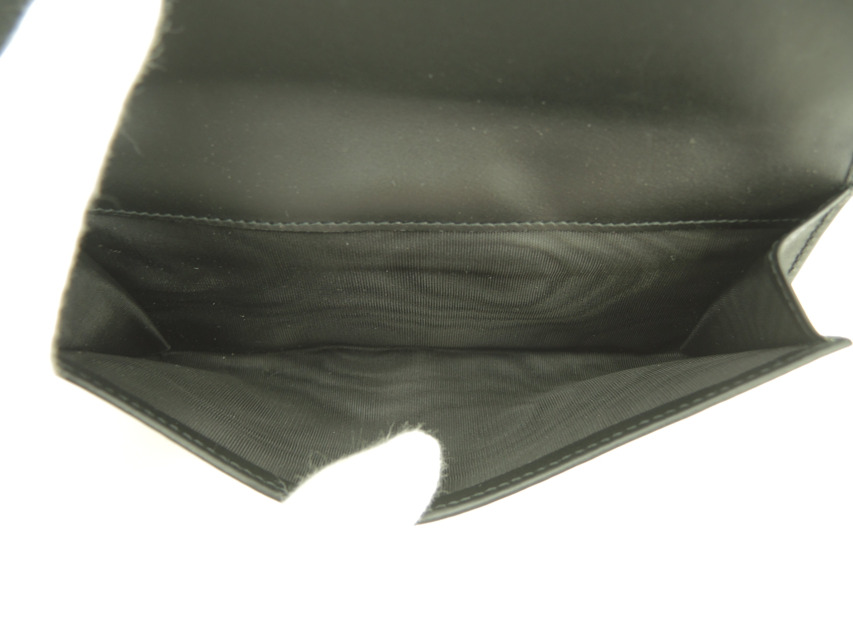 Salvatore Ferragamo Portafoglio lungo a due bottoni in cotone/pelle nera, come nuovo @JV-228249