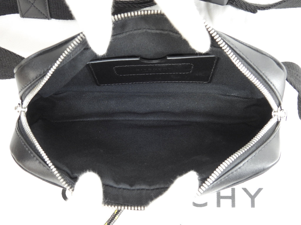 GIVENCHY marsupio in nylon/pelle nero e giallo, borsa a tracolla, cintura, borsa in vita, come nuova @MPC0219