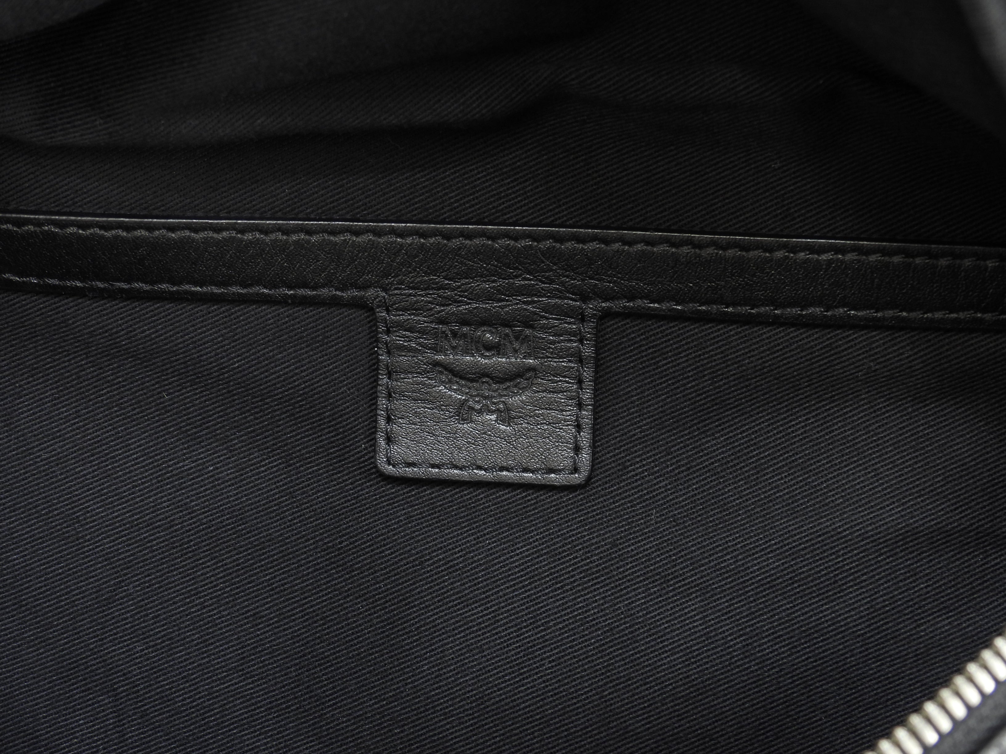 MCM ベルトバッグ PVC革 シグネチャ黒 クロスボディバッグ バムバッグ 美品@ 2