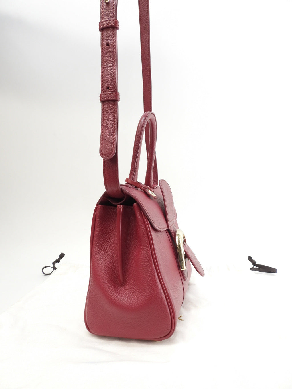 Borsa a mano Delvaux Brillant Mini in pelle stampata rossa, pochette, borsa a tracolla@IO3H