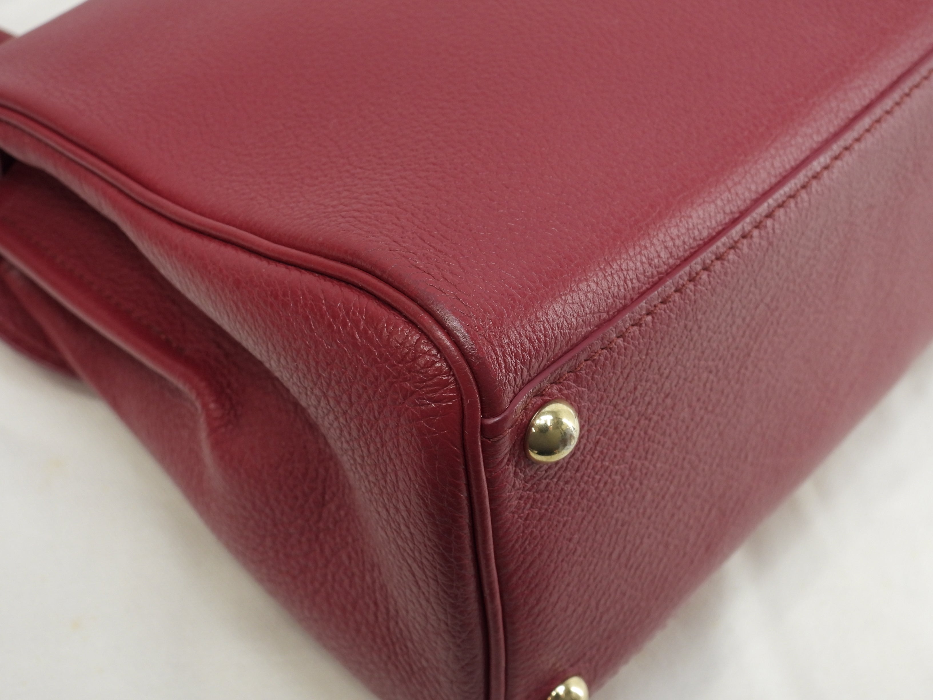 Borsa a mano Delvaux Brillant Mini in pelle stampata rossa, pochette, borsa a tracolla@IO3H