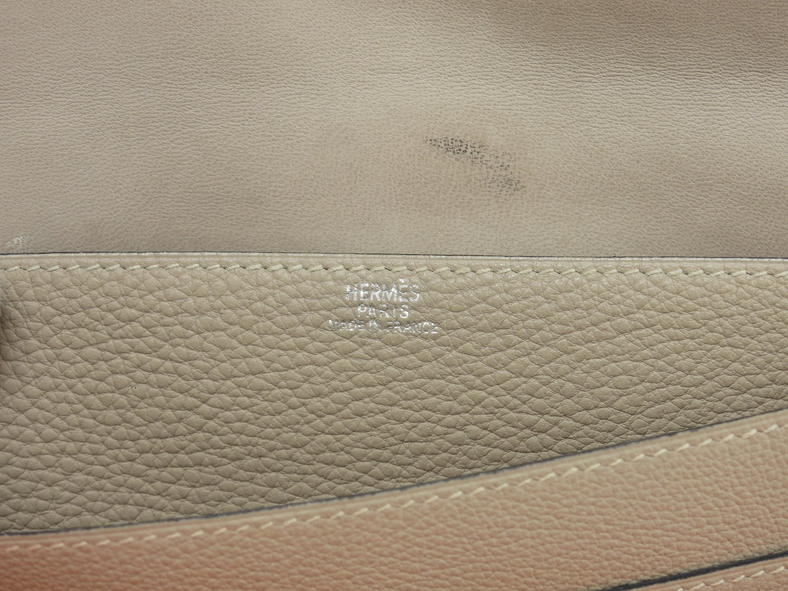 Hermès Dogon marsupio in pelle Taurillon Clémence color Tortora con cintura@□F