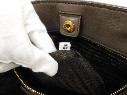 Prada borsa a mano da uomo in pelle grigia con tracolla, tote bag@85M
