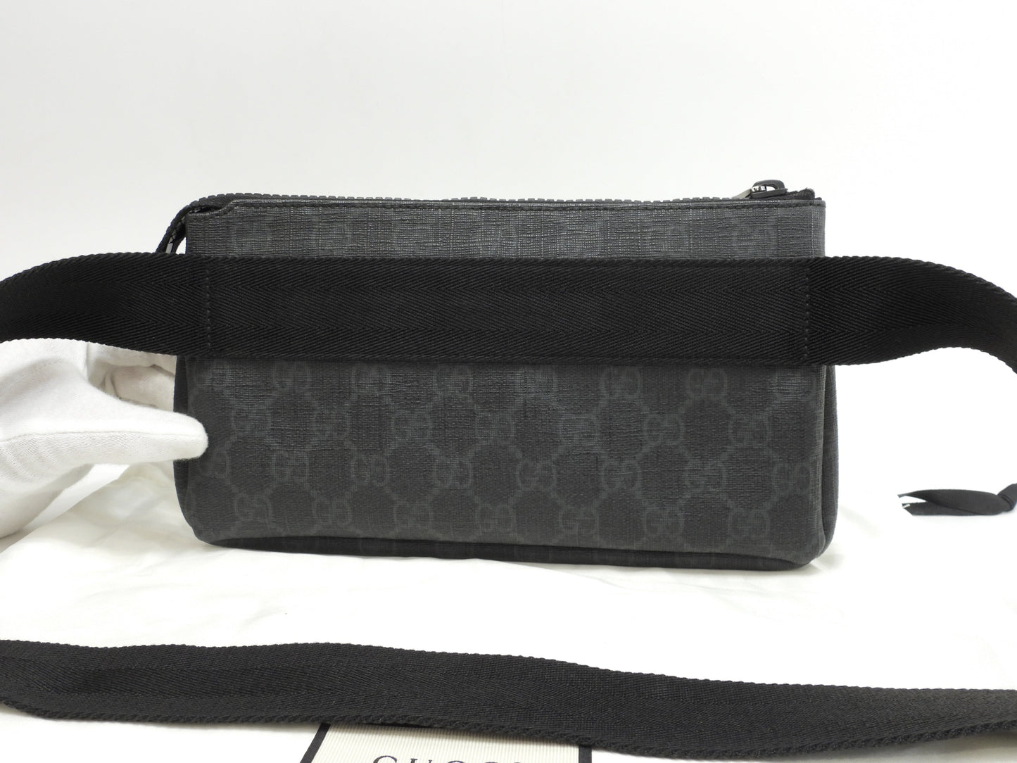 Gucci marsupio Old GG Supreme nero, borsa a tracolla, bum bag, ottime condizioni @ 4