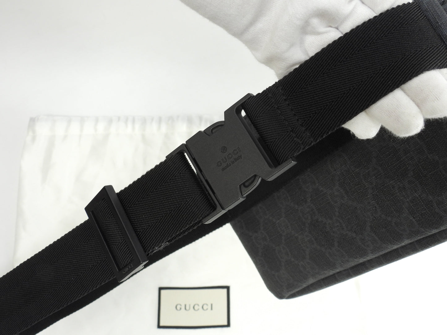 Gucci marsupio Old GG Supreme nero, borsa a tracolla, bum bag, ottime condizioni @ 4