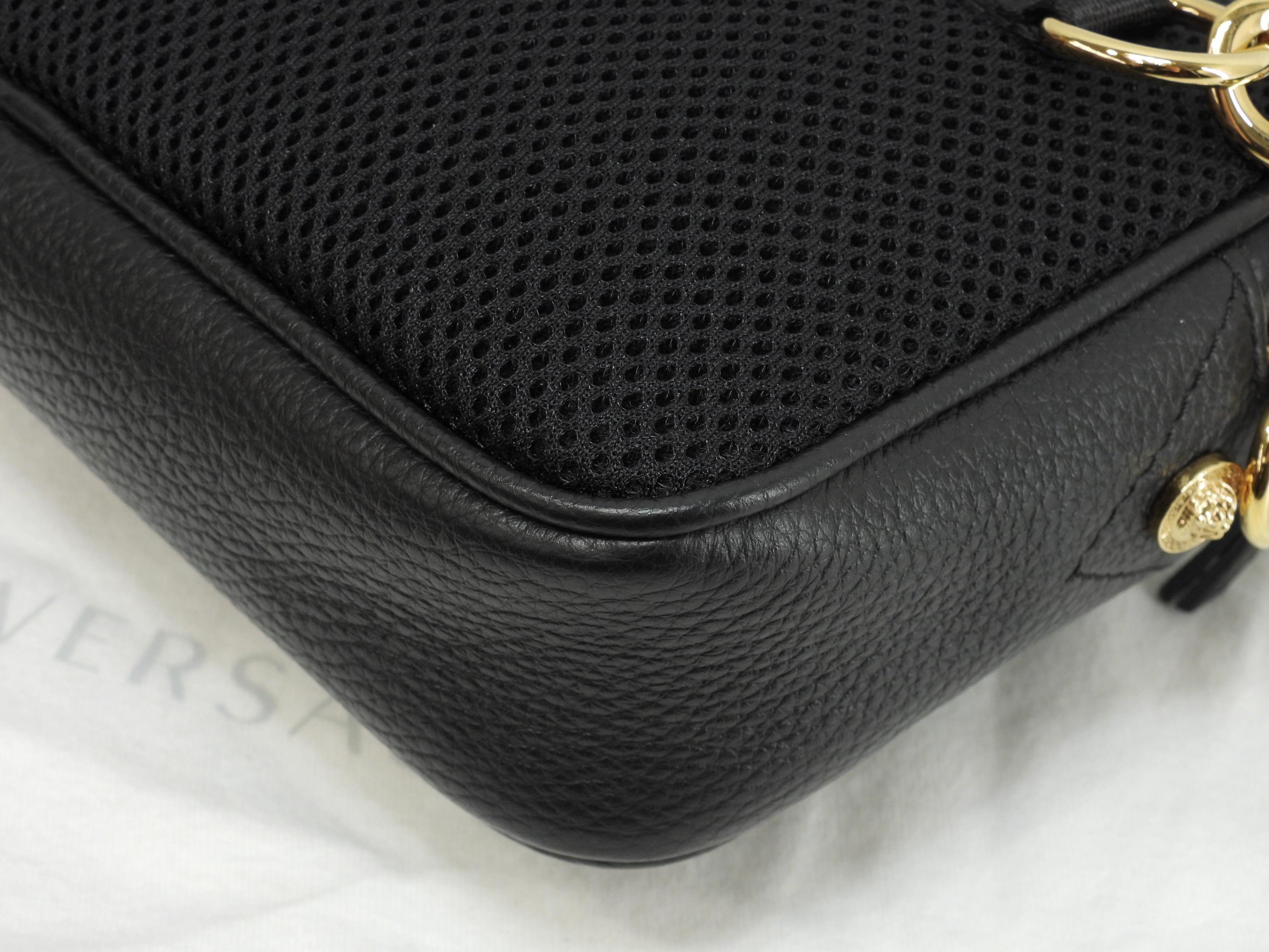 Versace Marsupio Medusa in pelle nera Belt Bag Pochette condizioni perfette @ 13