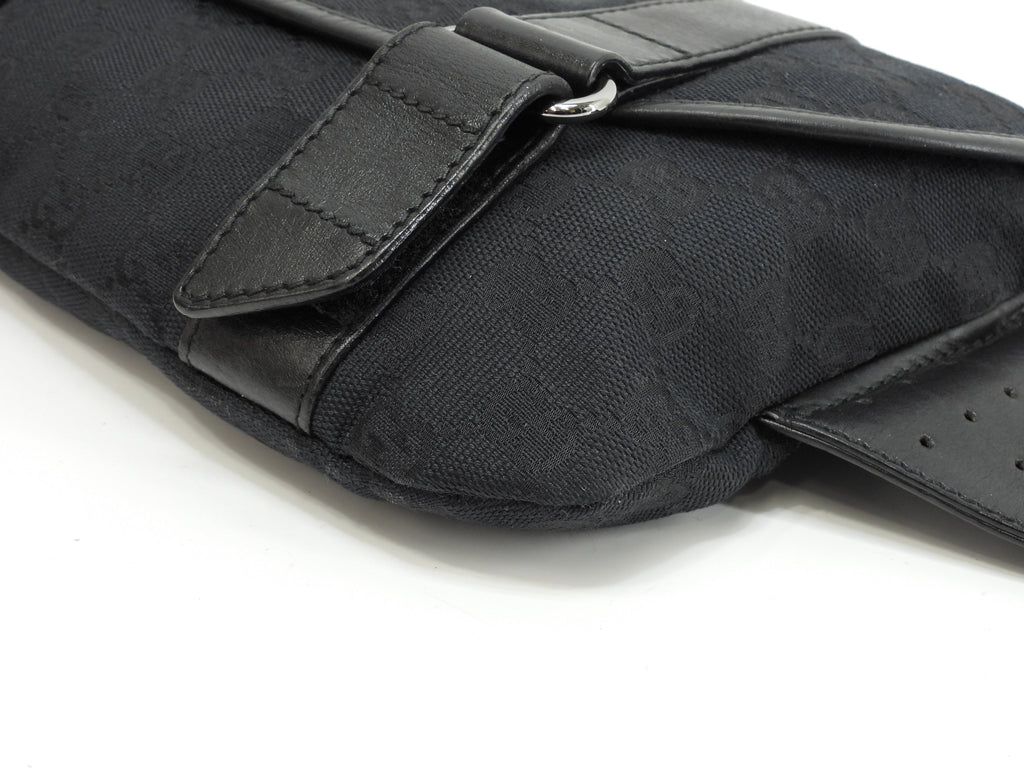 Gucci marsupio GG Supreme denim pelle nera marsupio marsupio come nuovo @ 6