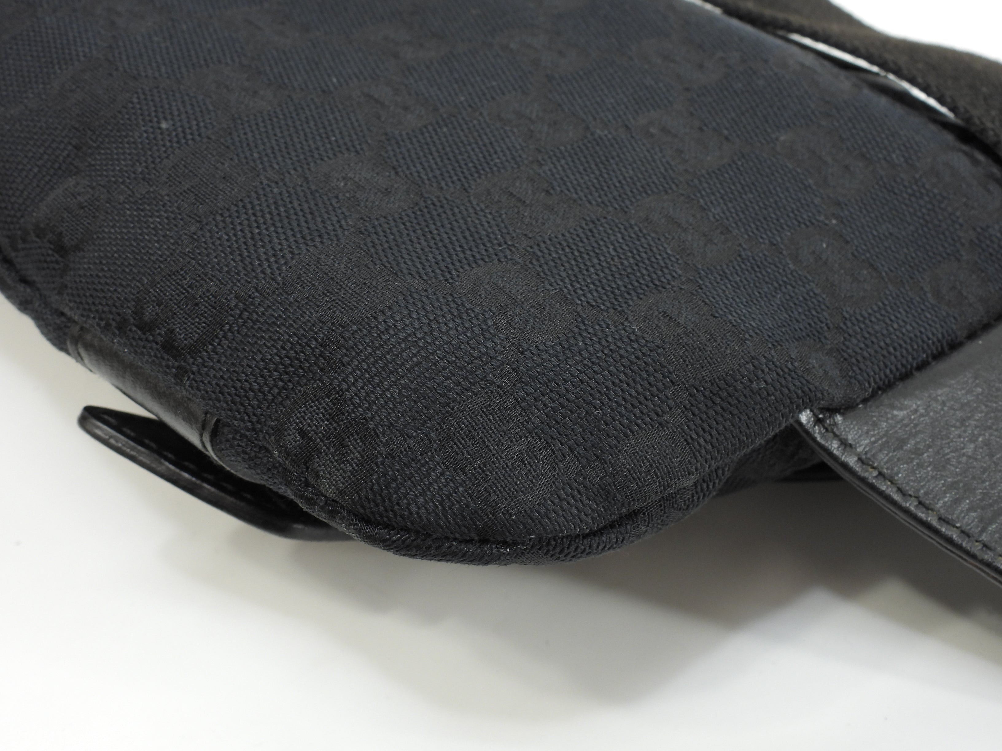 Gucci marsupio GG Supreme denim pelle nera marsupio marsupio come nuovo @ 6