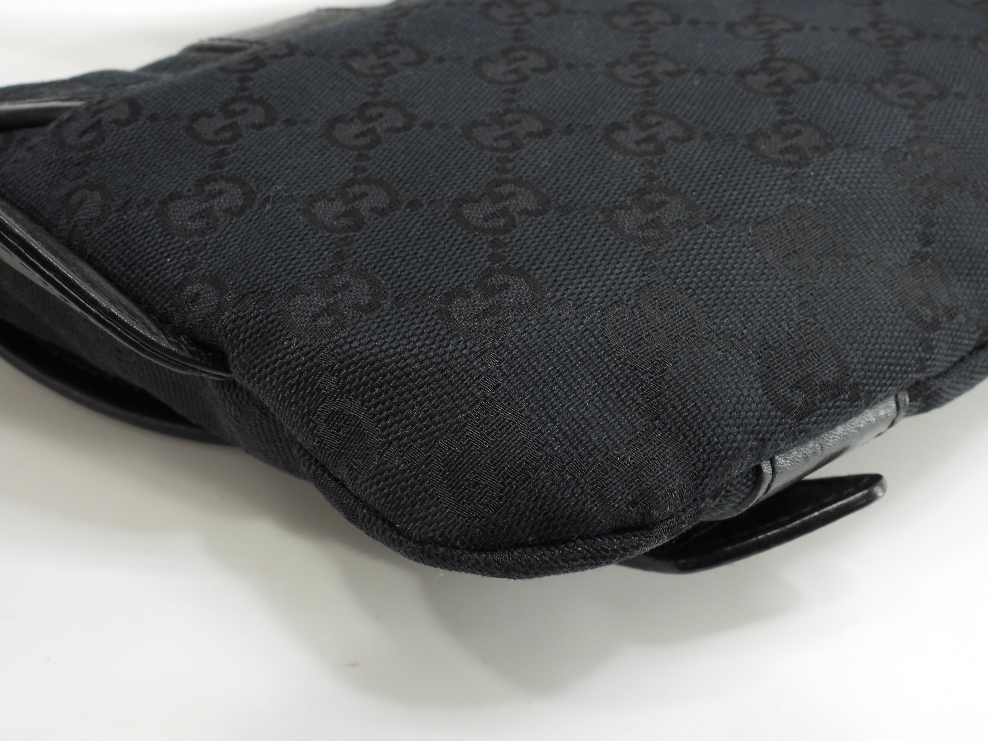 Gucci marsupio GG Supreme denim pelle nera marsupio marsupio come nuovo @ 6