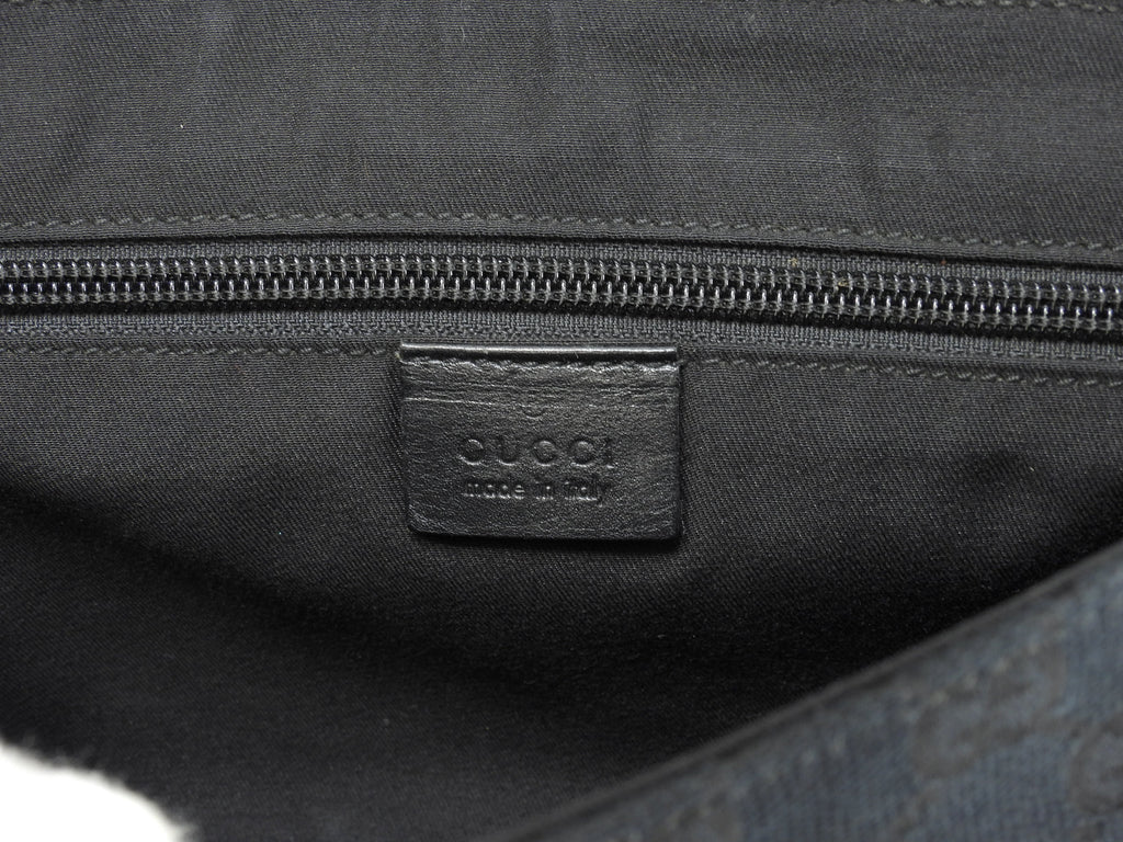 Gucci marsupio GG Supreme denim pelle nera marsupio marsupio come nuovo @ 6