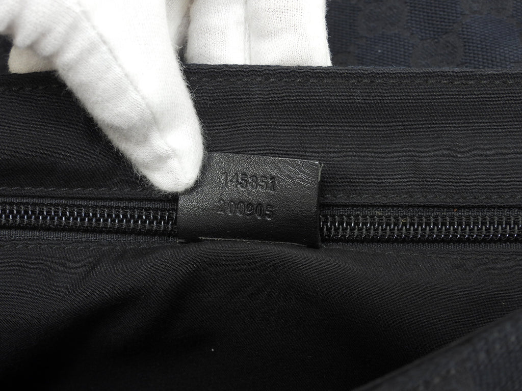 Gucci marsupio GG Supreme denim pelle nera marsupio marsupio come nuovo @ 6