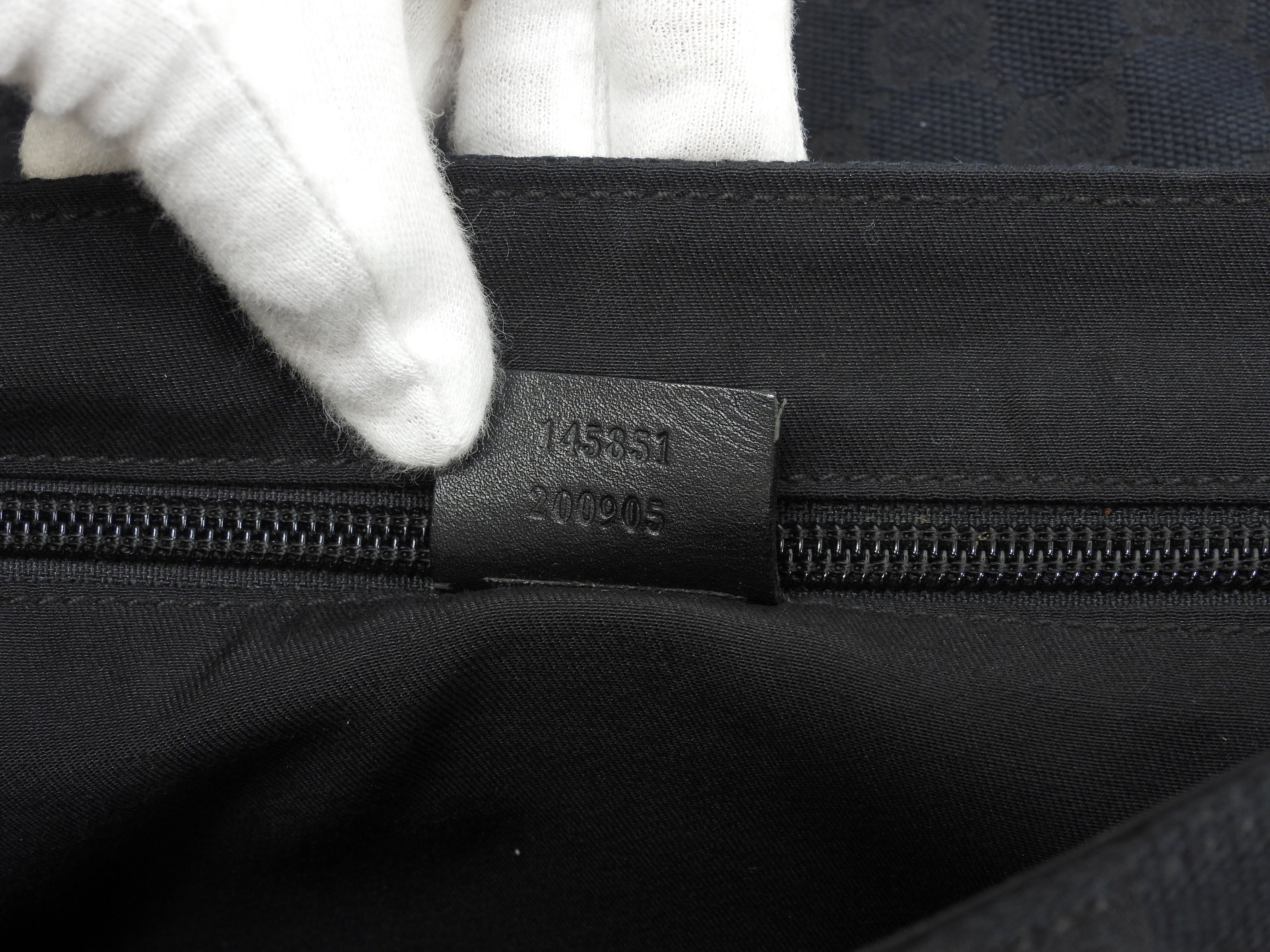 Gucci marsupio GG Supreme denim pelle nera marsupio marsupio come nuovo @ 6