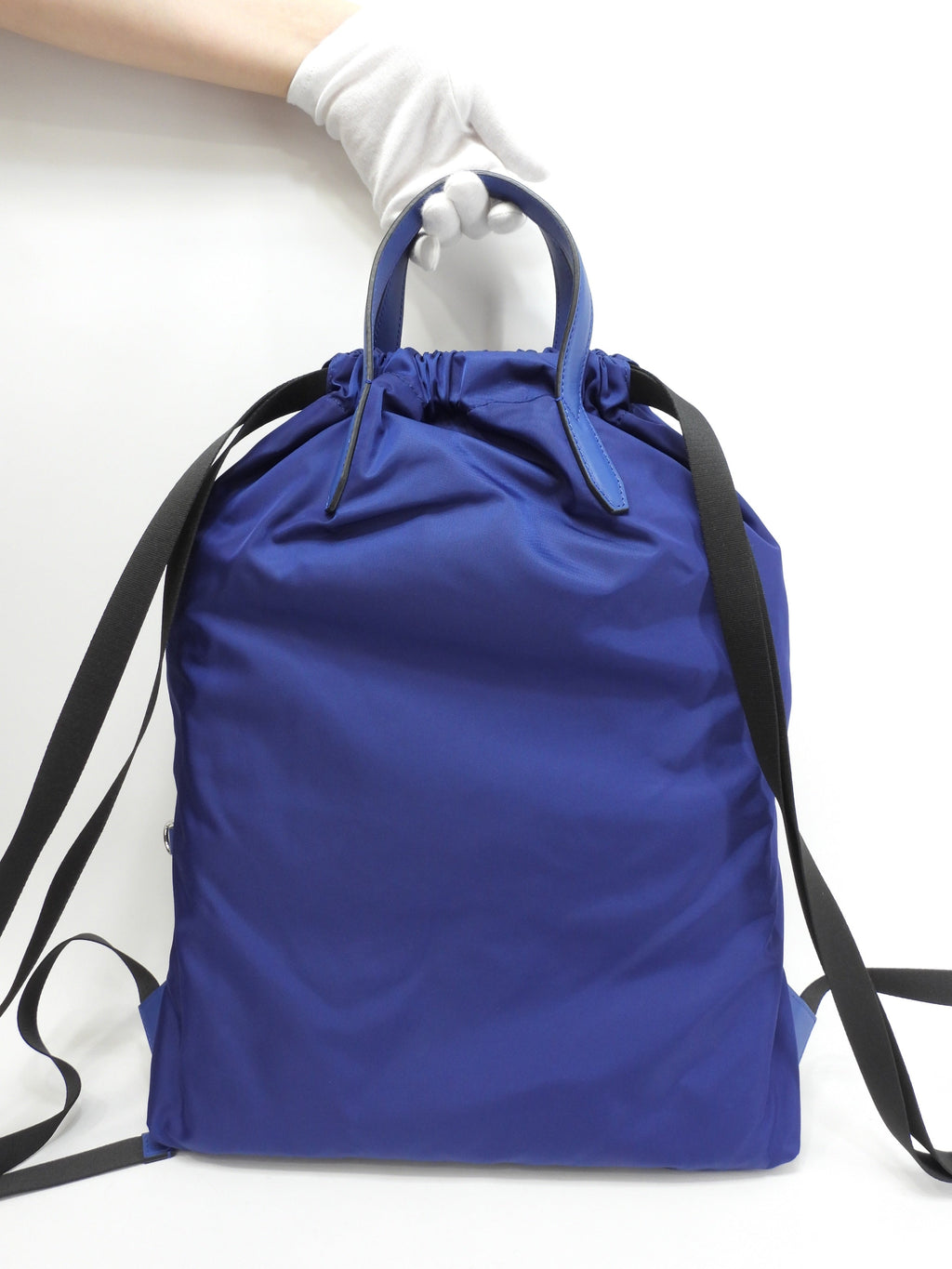 Fendi Sling Zaino "Vocabulary" in nylon blu Borsa a tracolla come nuova @ 1