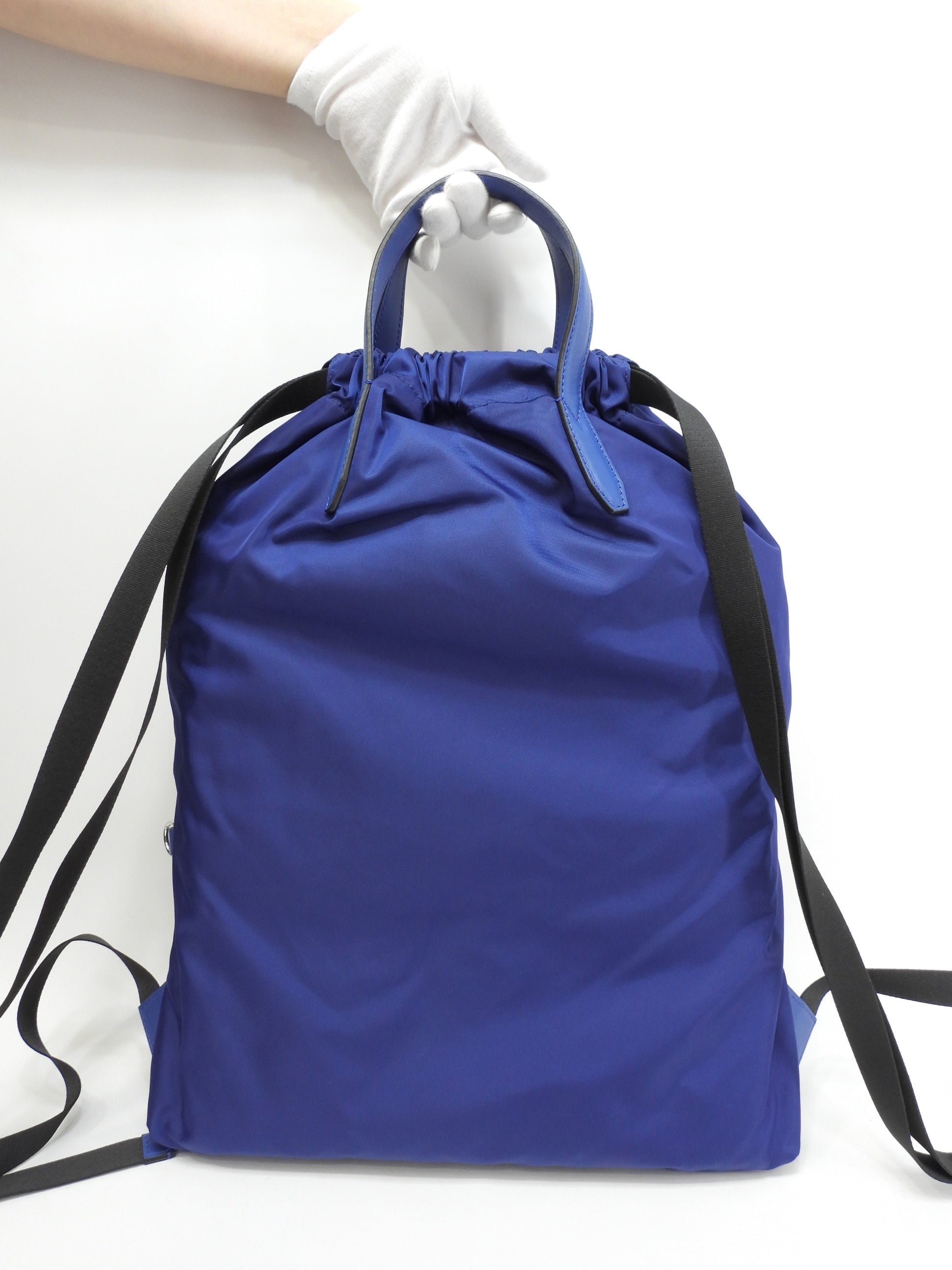 フェンディ スリングバックパック ボキャブラリー ナイロン青 リュックサックバッグ 極美品@ 1