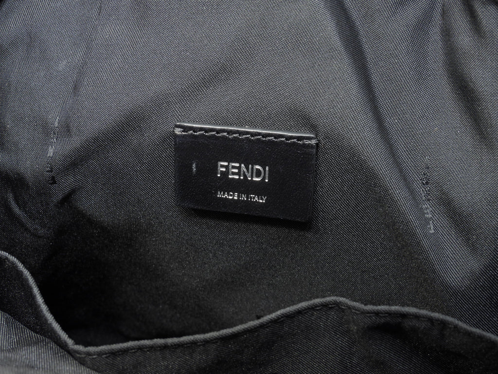 Fendi Sling Zaino "Vocabulary" in nylon blu Borsa a tracolla come nuova @ 1