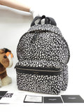Sanit Laurent Zaino City Denim nero e bianco Rucksack Babycat Ottime condizioni@7