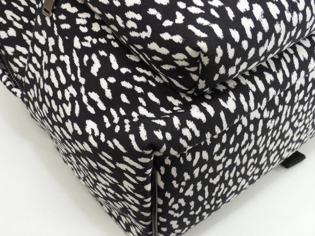 Sanit Laurent Zaino City Denim nero e bianco Rucksack Babycat Ottime condizioni@7