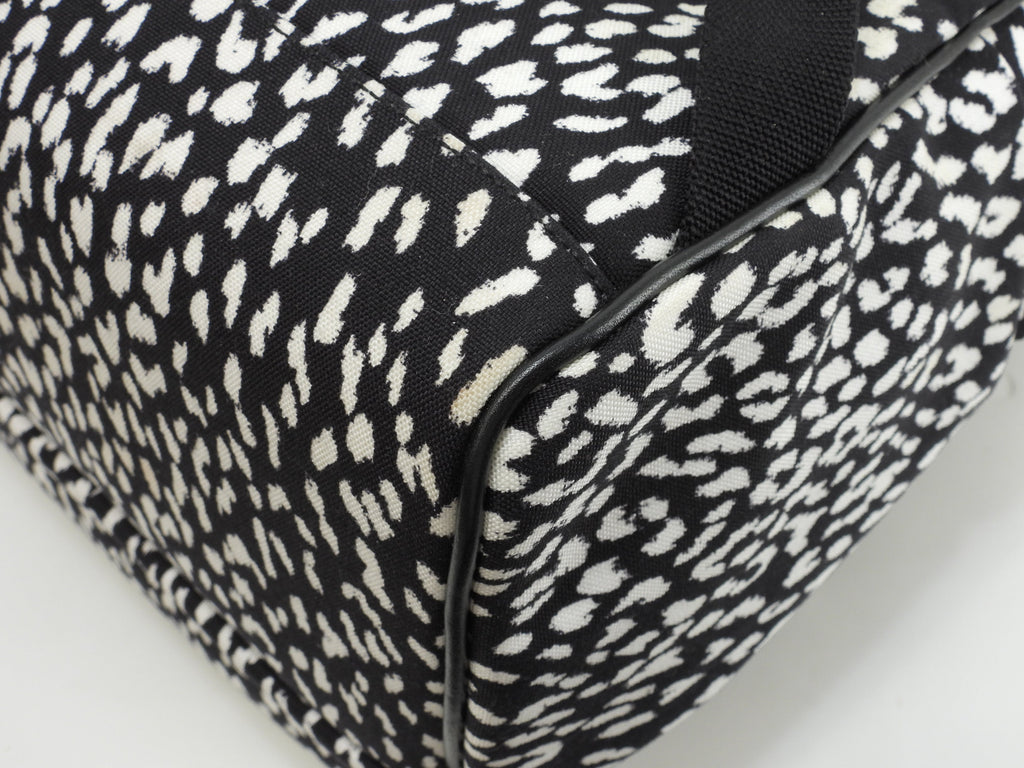Sanit Laurent Zaino City Denim nero e bianco Rucksack Babycat Ottime condizioni@7