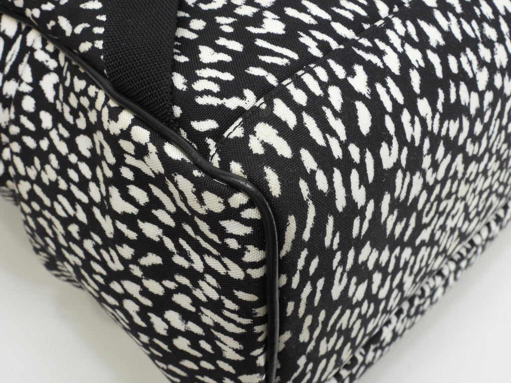 Sanit Laurent Zaino City Denim nero e bianco Rucksack Babycat Ottime condizioni@7