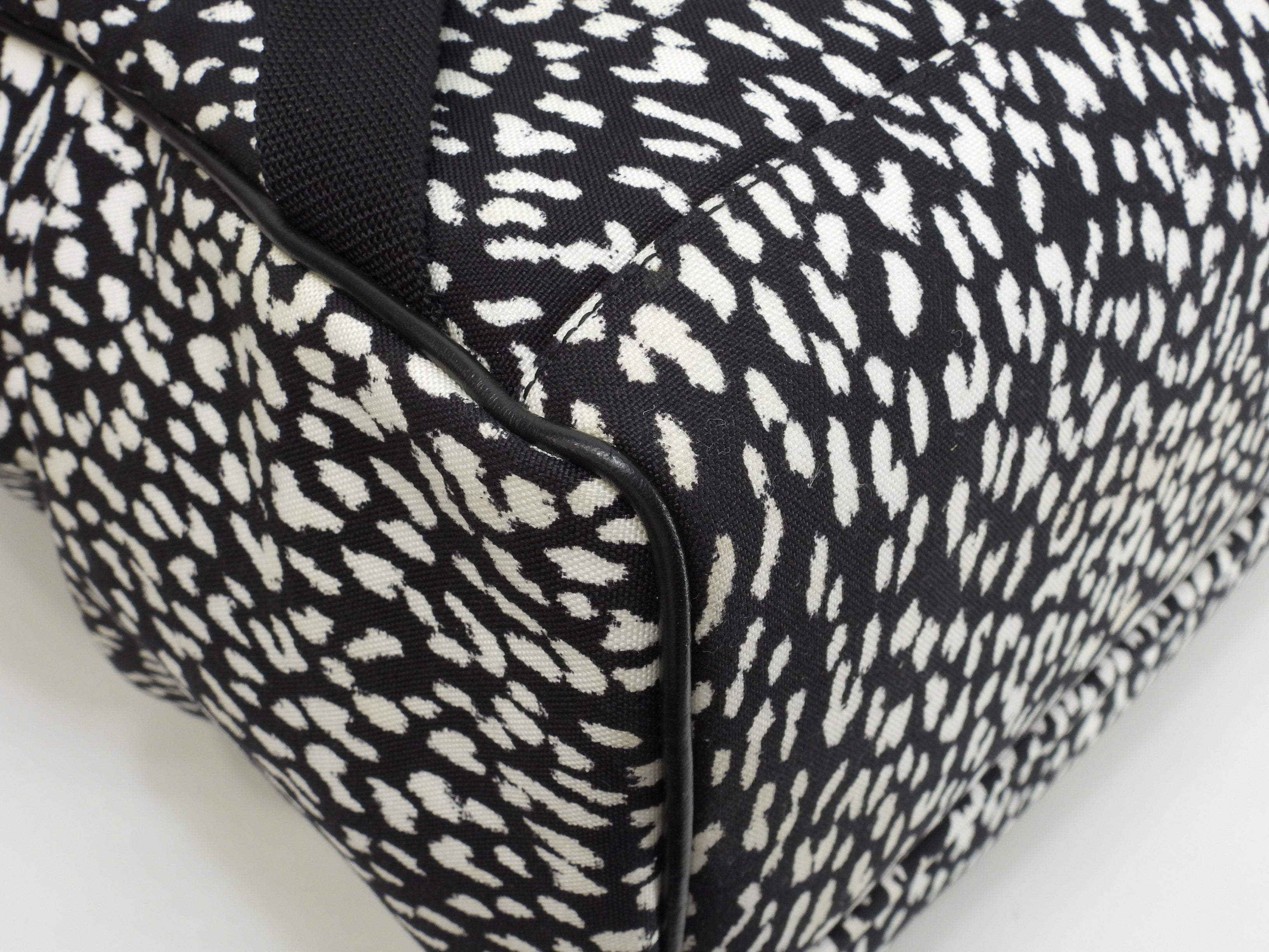 Sanit Laurent Zaino City Denim nero e bianco Rucksack Babycat Ottime condizioni@7