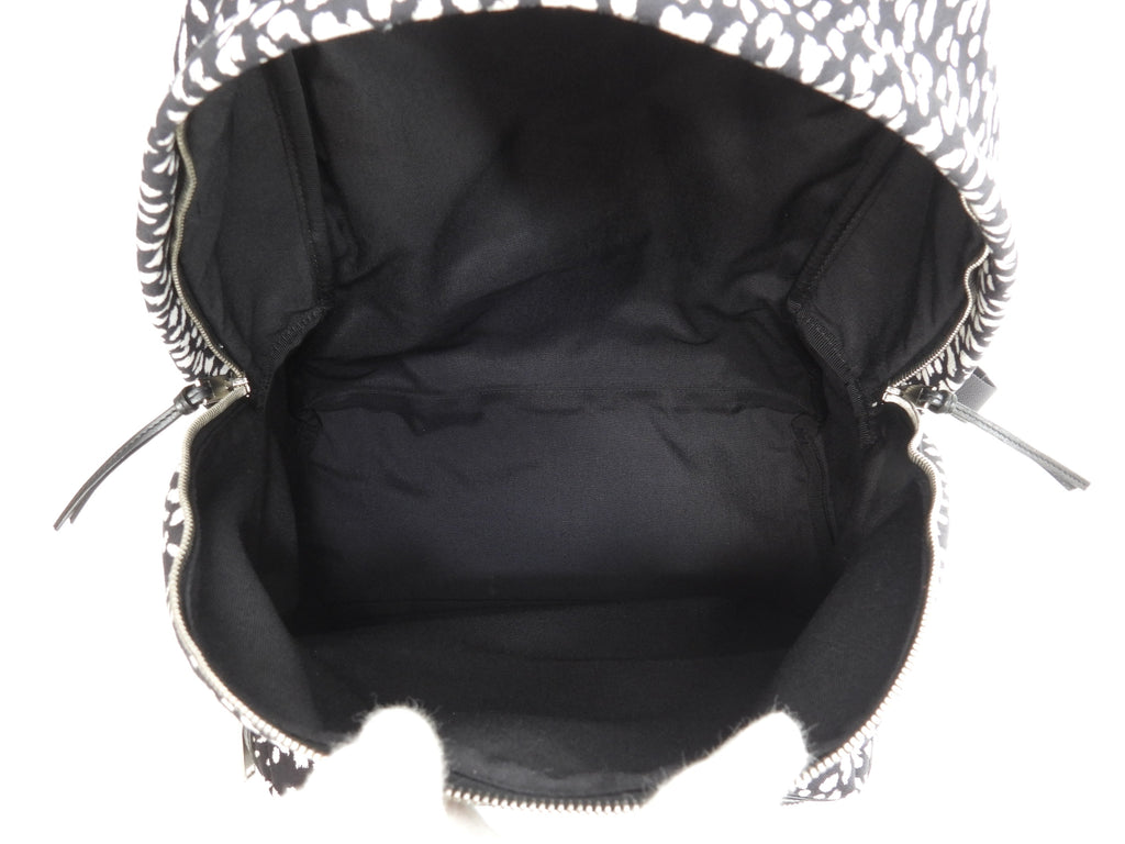 Sanit Laurent Zaino City Denim nero e bianco Rucksack Babycat Ottime condizioni@7