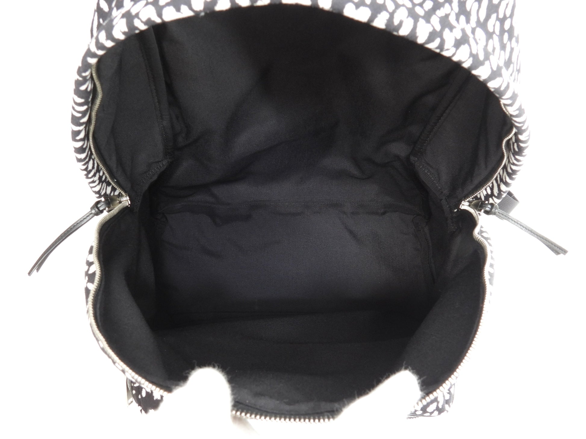 サンローラン バックパック シティ デニム黒白 リュックサック ベイビーキャット 美品@ 7
