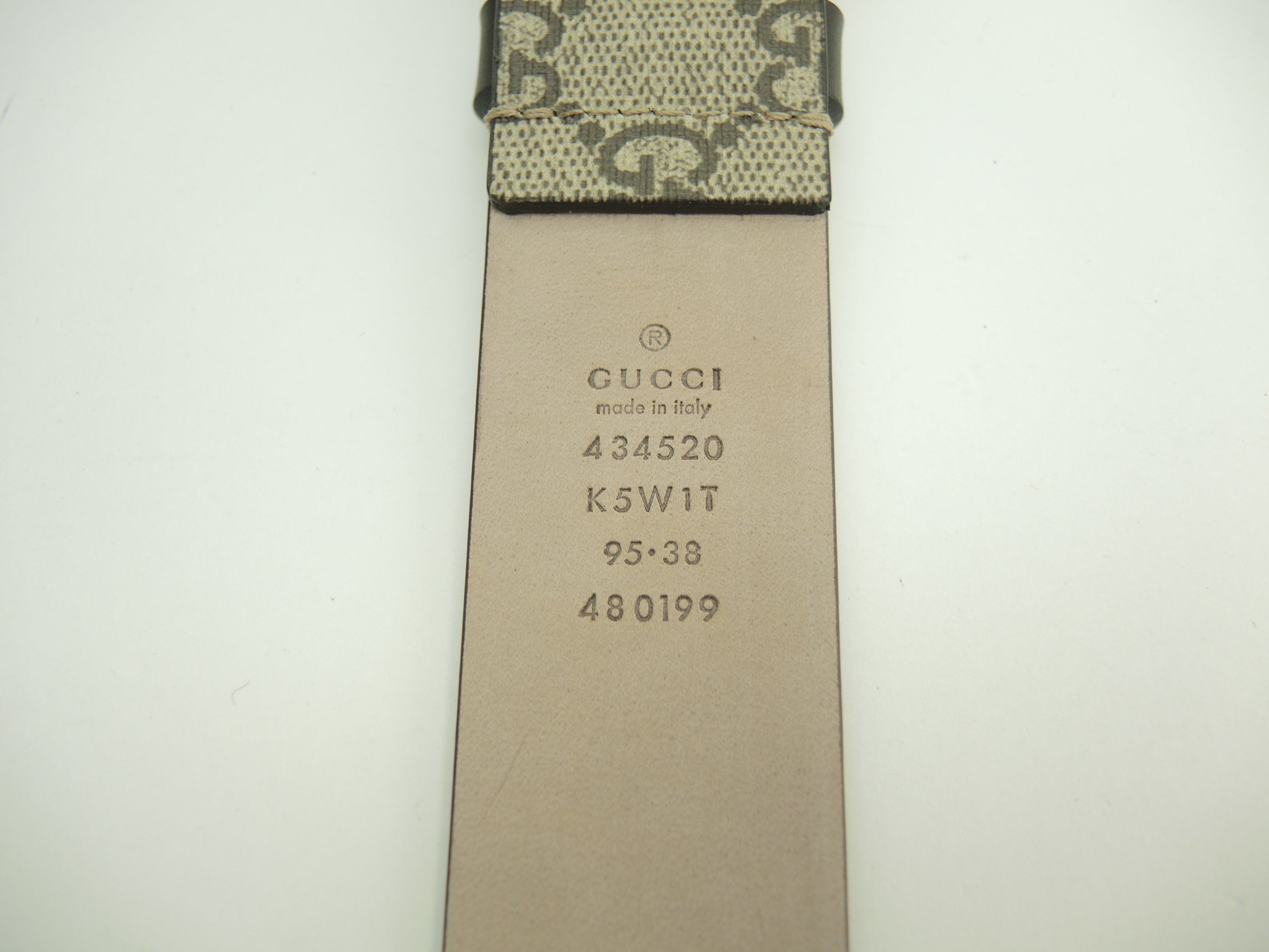 Gucci cintura con fibbia 95cm Tigre GG Supreme da uomo Nuova@ 2