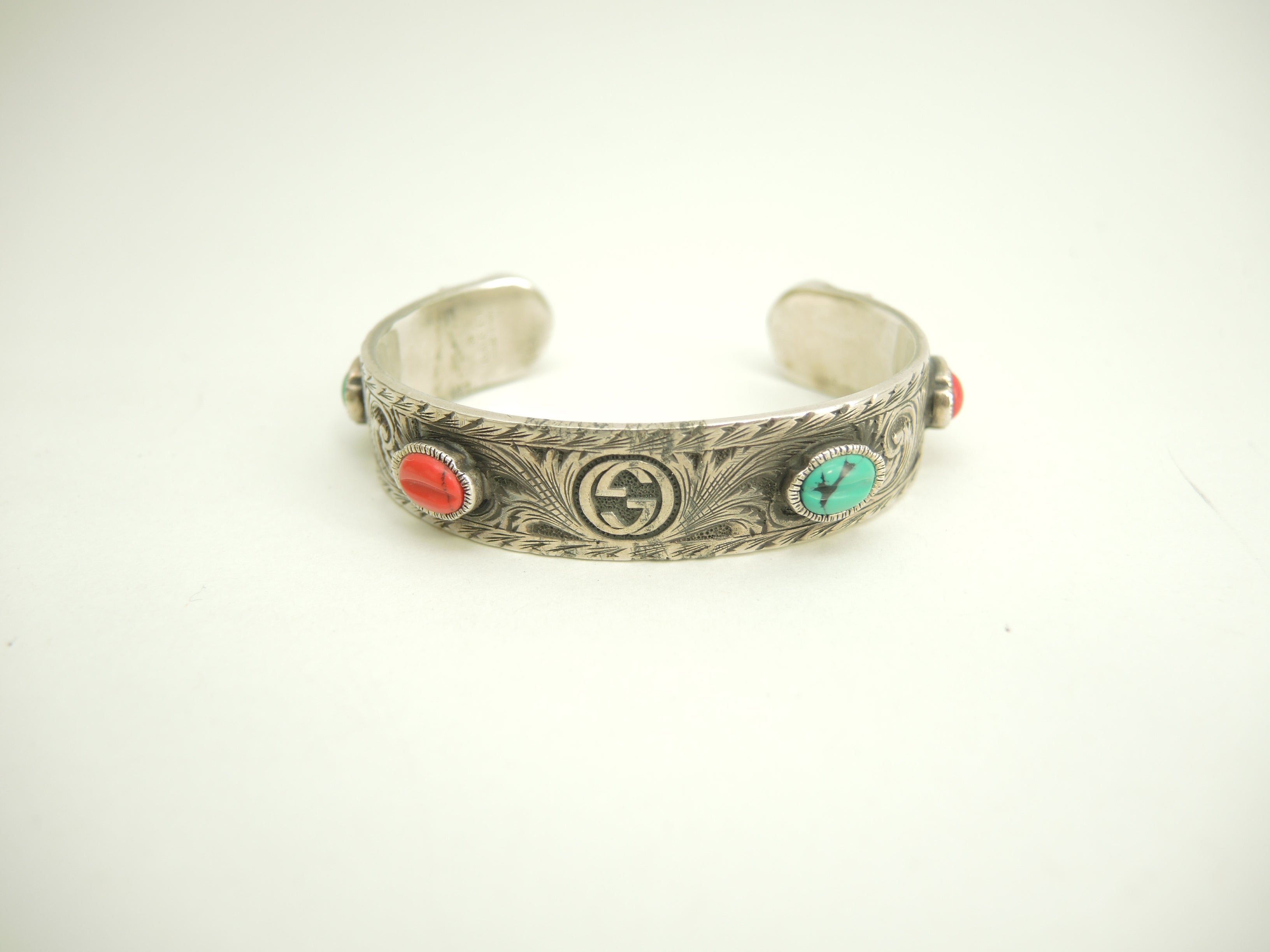 Gucci bracciale rigido testa di tigre con pietre AG925 braccialetto in argento 925@ 5
