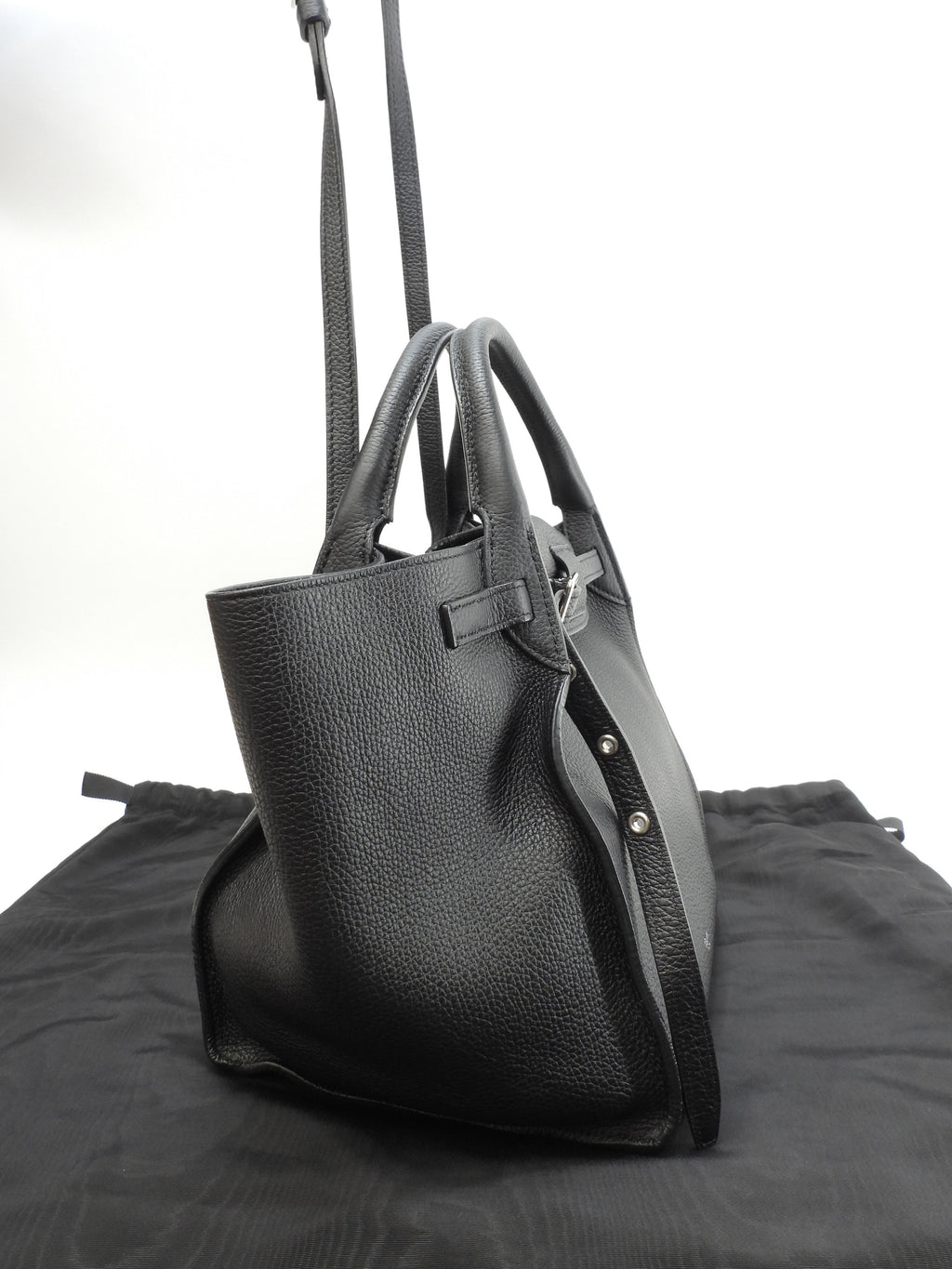 Celine Big Bag Small in pelle nera, borsa a mano con tracolla, condizioni eccellenti@U-LM-5118 2