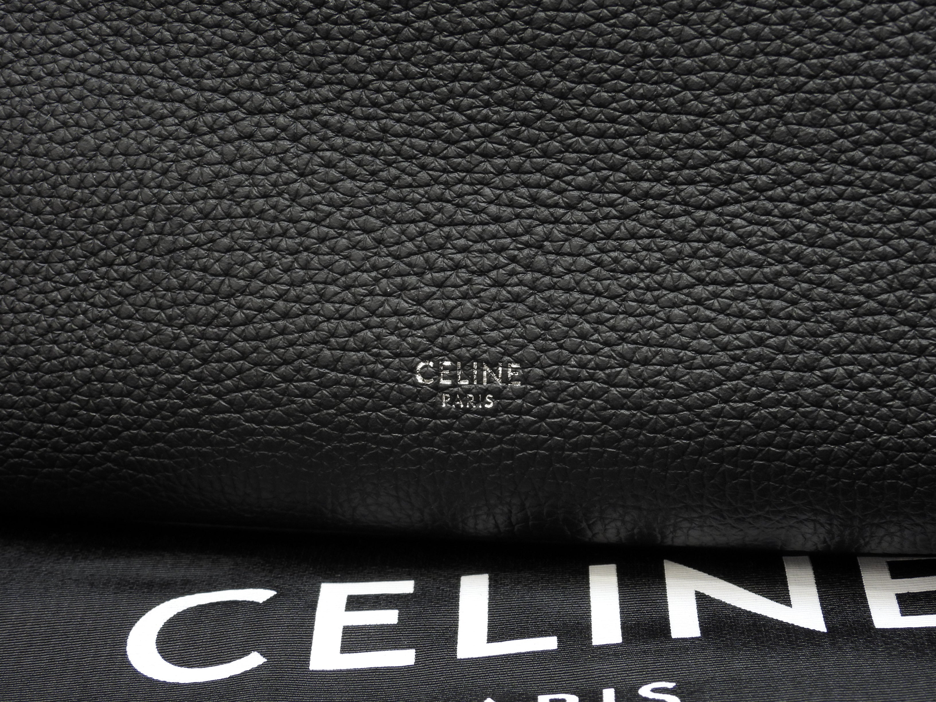 Celine Big Bag Small in pelle nera, borsa a mano con tracolla, condizioni eccellenti@U-LM-5118 2