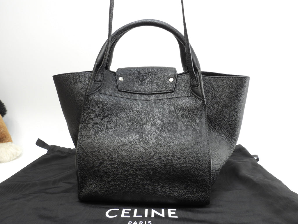 Celine Big Bag Small in pelle nera, borsa a mano con tracolla, condizioni eccellenti@U-LM-5118 2