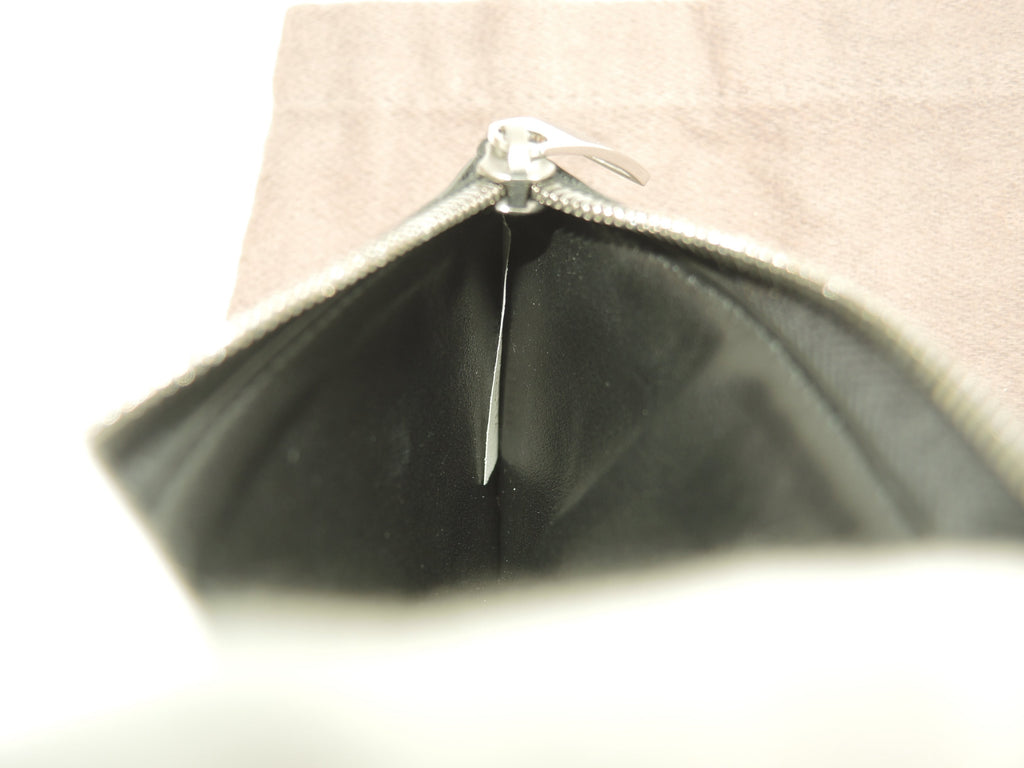 Bottega Veneta, portamonete con scomparti per carte di credito, in pelle, nero/marrone, usato ma in ottime condizioni @S02082027G