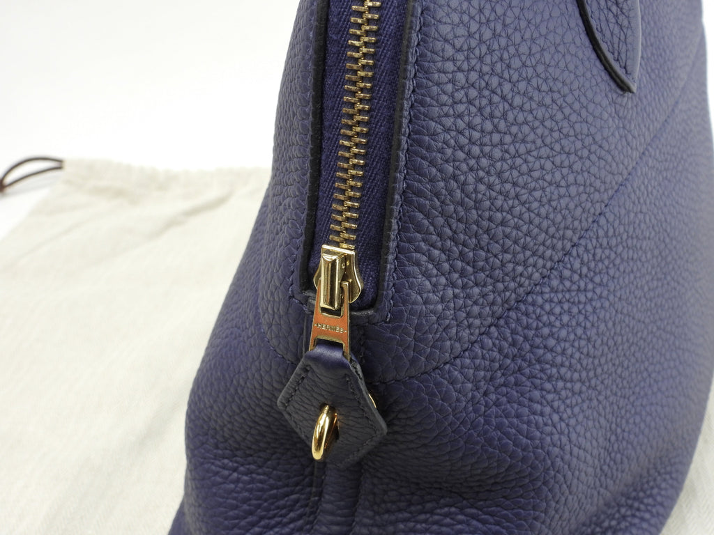エルメス ボリード31 トリヨン ブルーアンクル ゴールド金具 ハンドバッグ 未使用@D 6