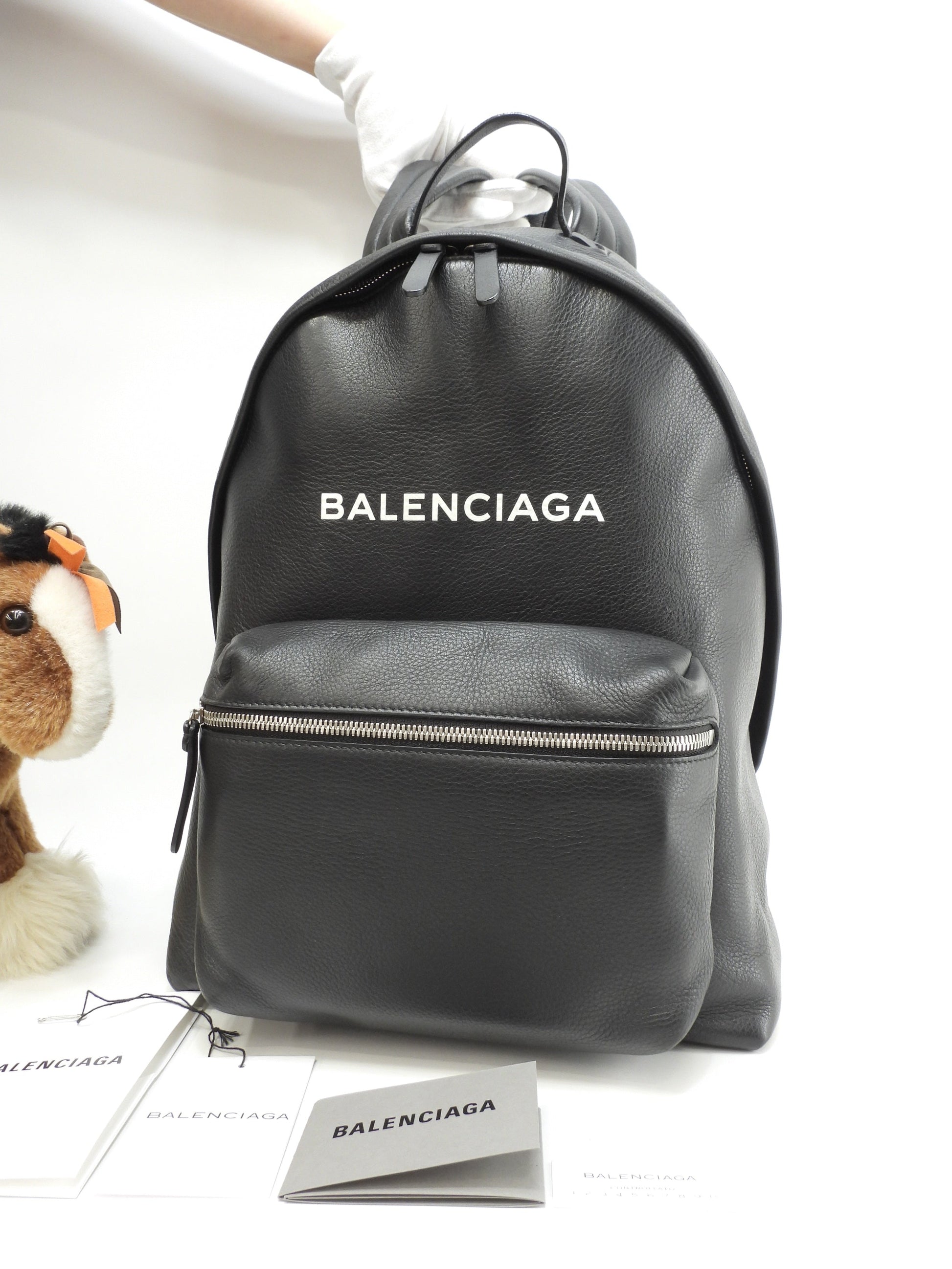バレンシアガ バックパック中 エブリデイ フルレザー黒 リュックサック メンズ 美品@ 51