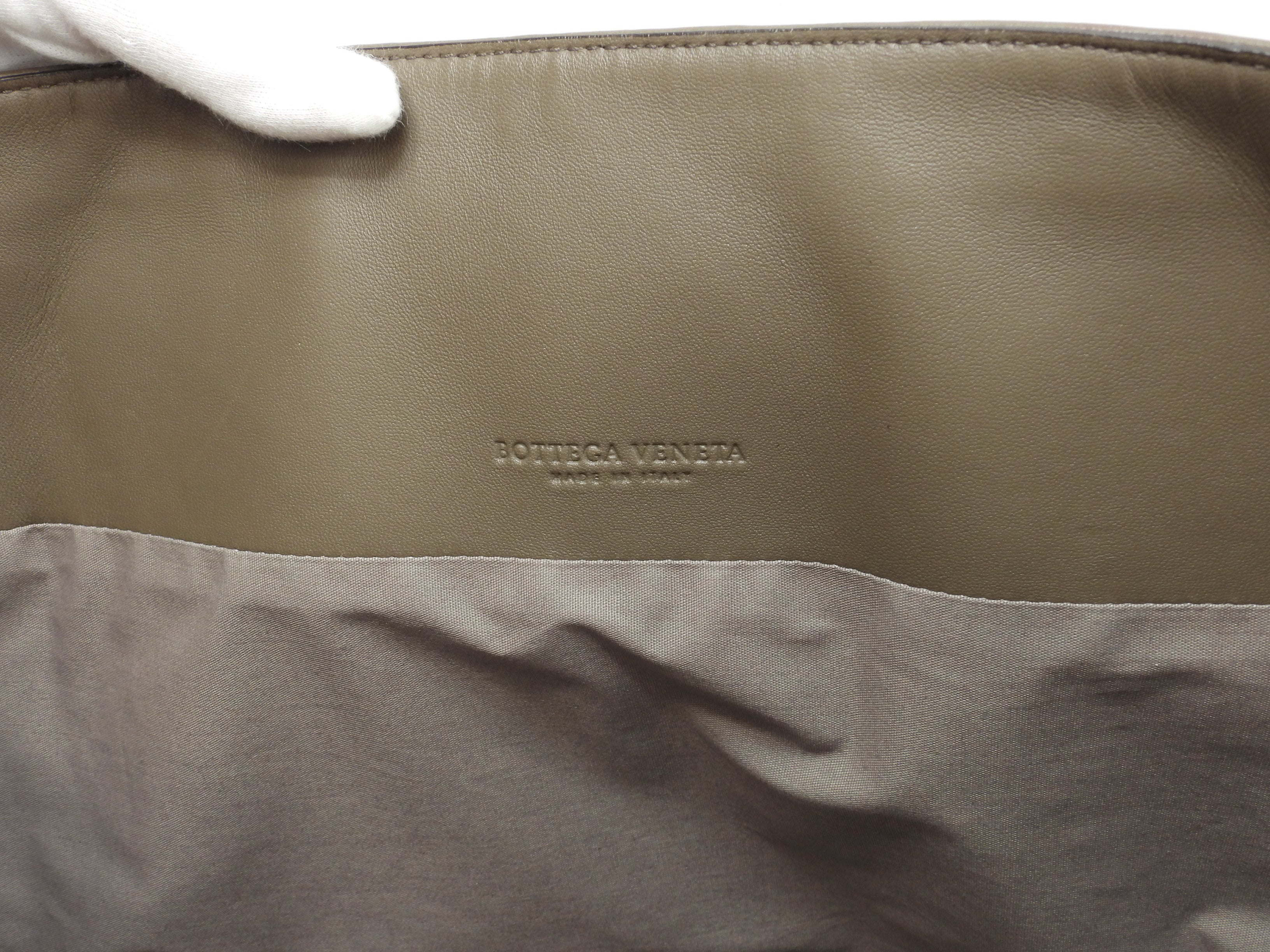 Borsa tote Bottega Veneta Intrecciato in pelle grigia, borsa a mano, ottime condizioni @B06224470R