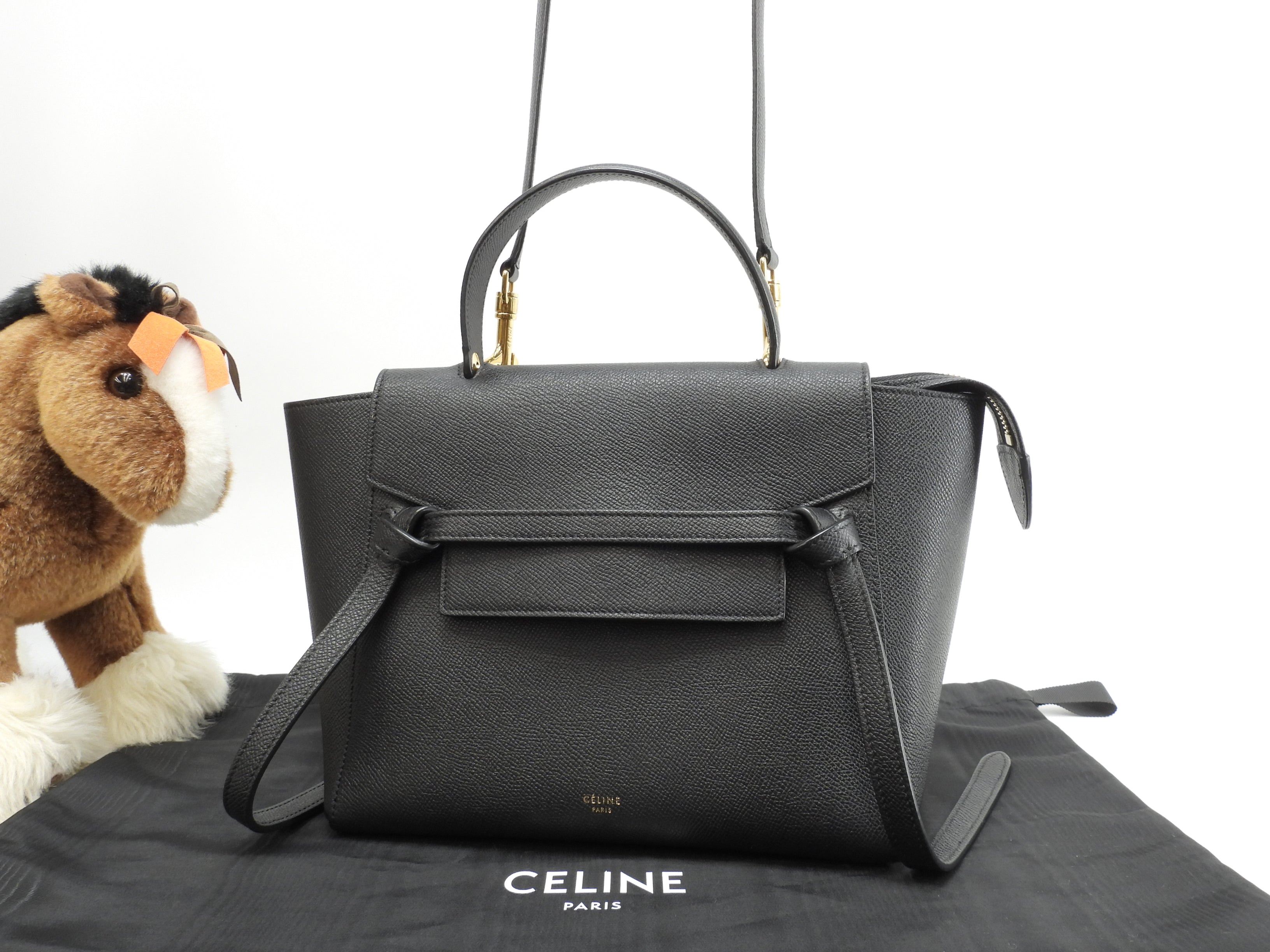 Celine Belt Bag Micro Pelle Nera Pochette Borsa a mano Borsa a tracolla Ottime condizioni@ 355