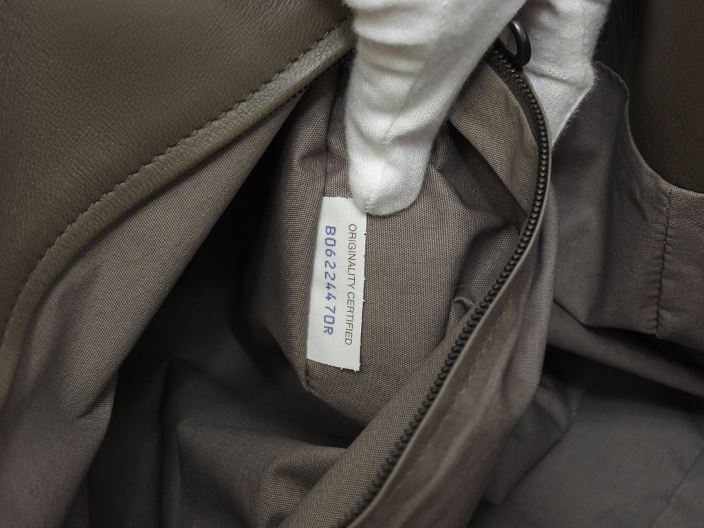 Borsa tote Bottega Veneta Intrecciato in pelle grigia, borsa a mano, ottime condizioni @B06224470R