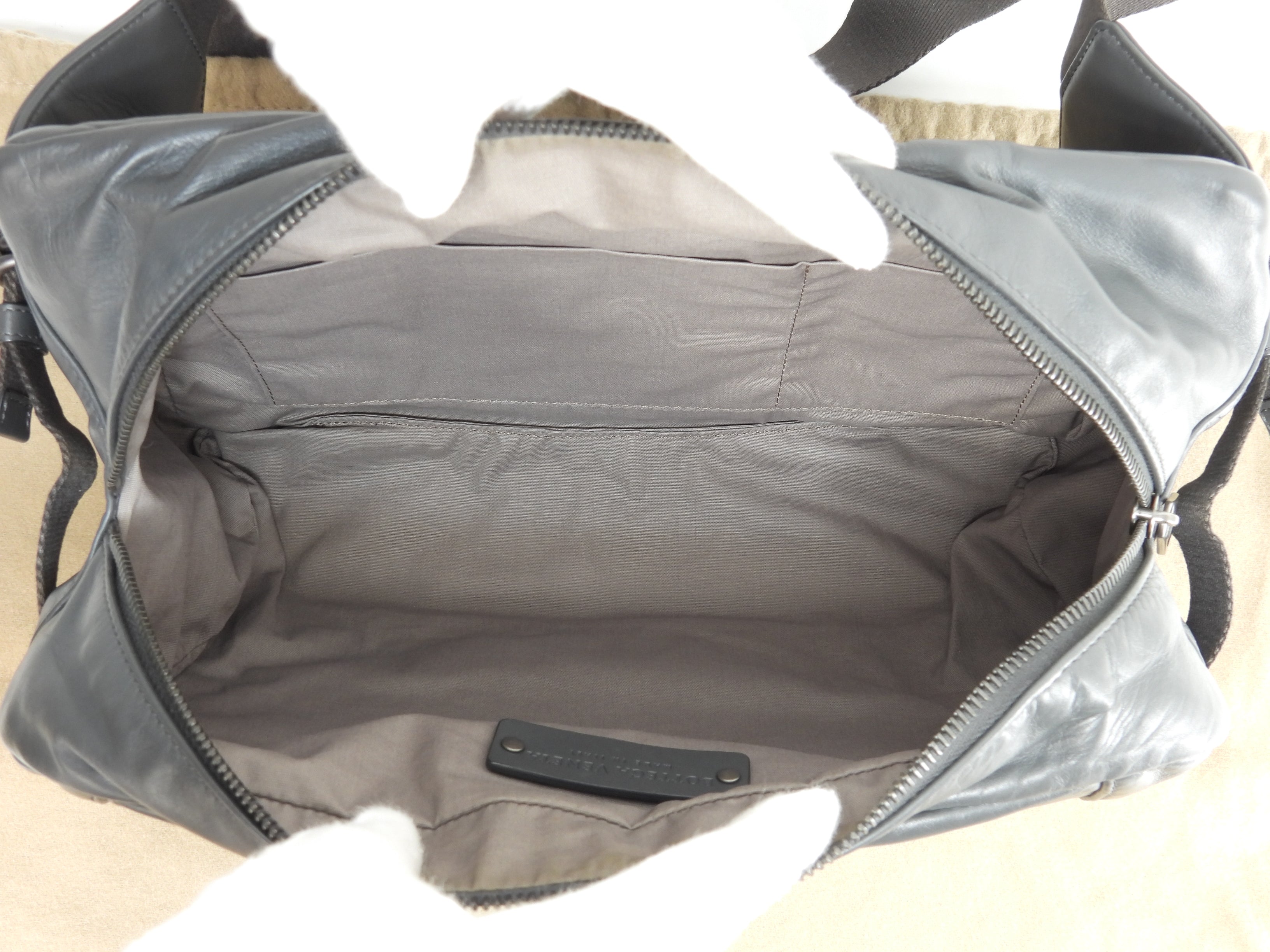 Bottega Veneta marsupio grande in pelle Intrecciato grigio, usato pochissimo @B04047843D